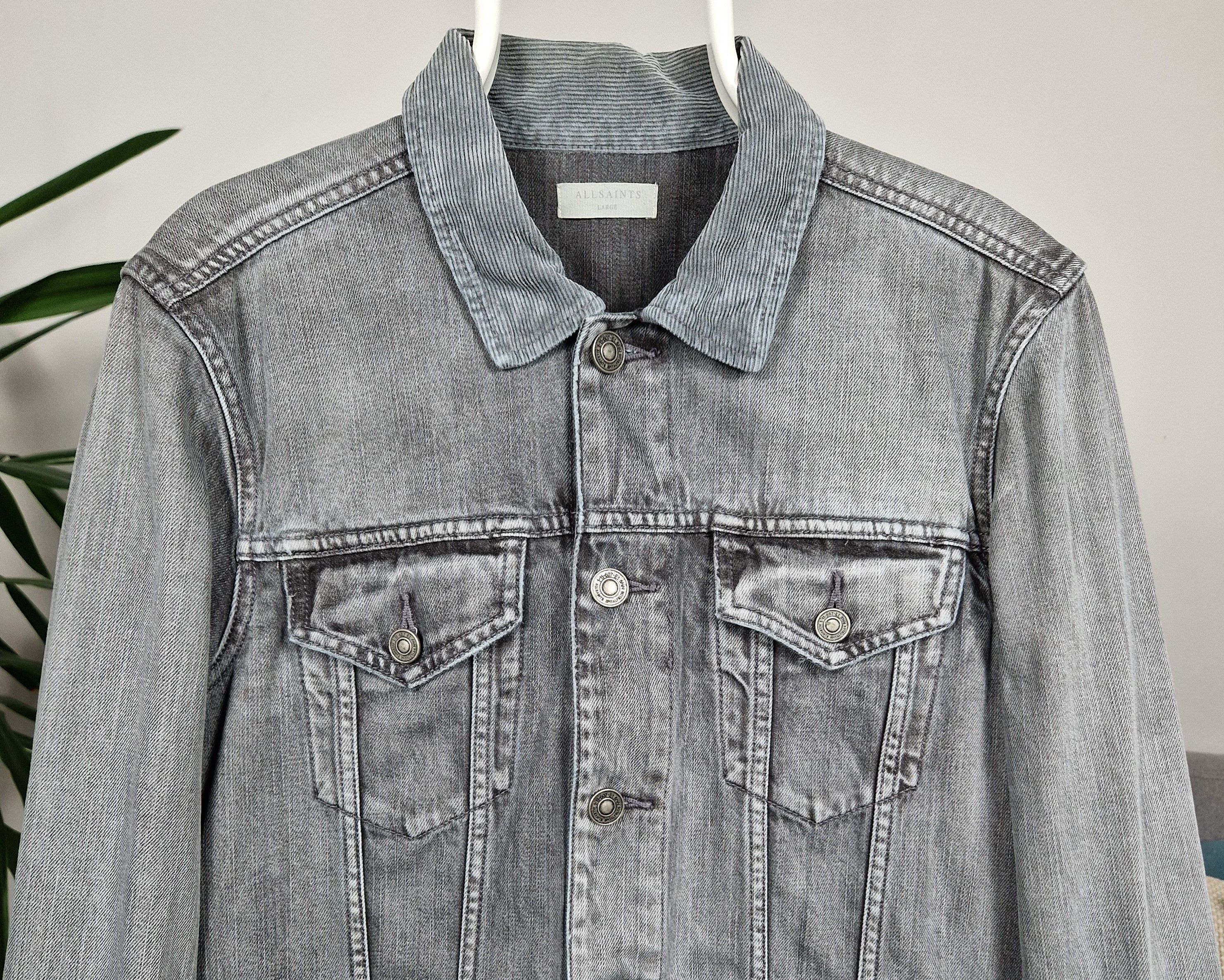 Allsaints AllSaint Men's Grafton Denim Jacket Stonewashed Grey Size US L / EU 52-54 / 3 - 6 Thumbnail