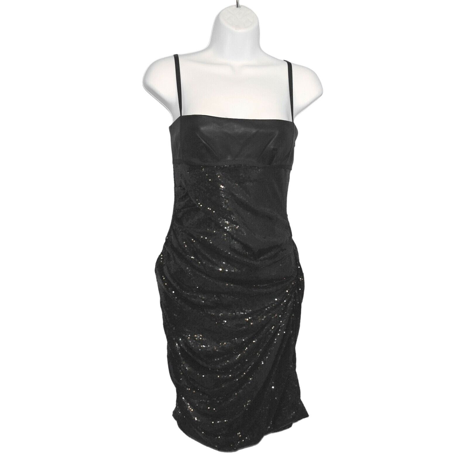 Alexander Wang D5 NWT ALEXANDER WANG Sequin Leather Goddess Dress 2 $780 Size XS / US 0-2 / IT 36-38 - 4 Thumbnail