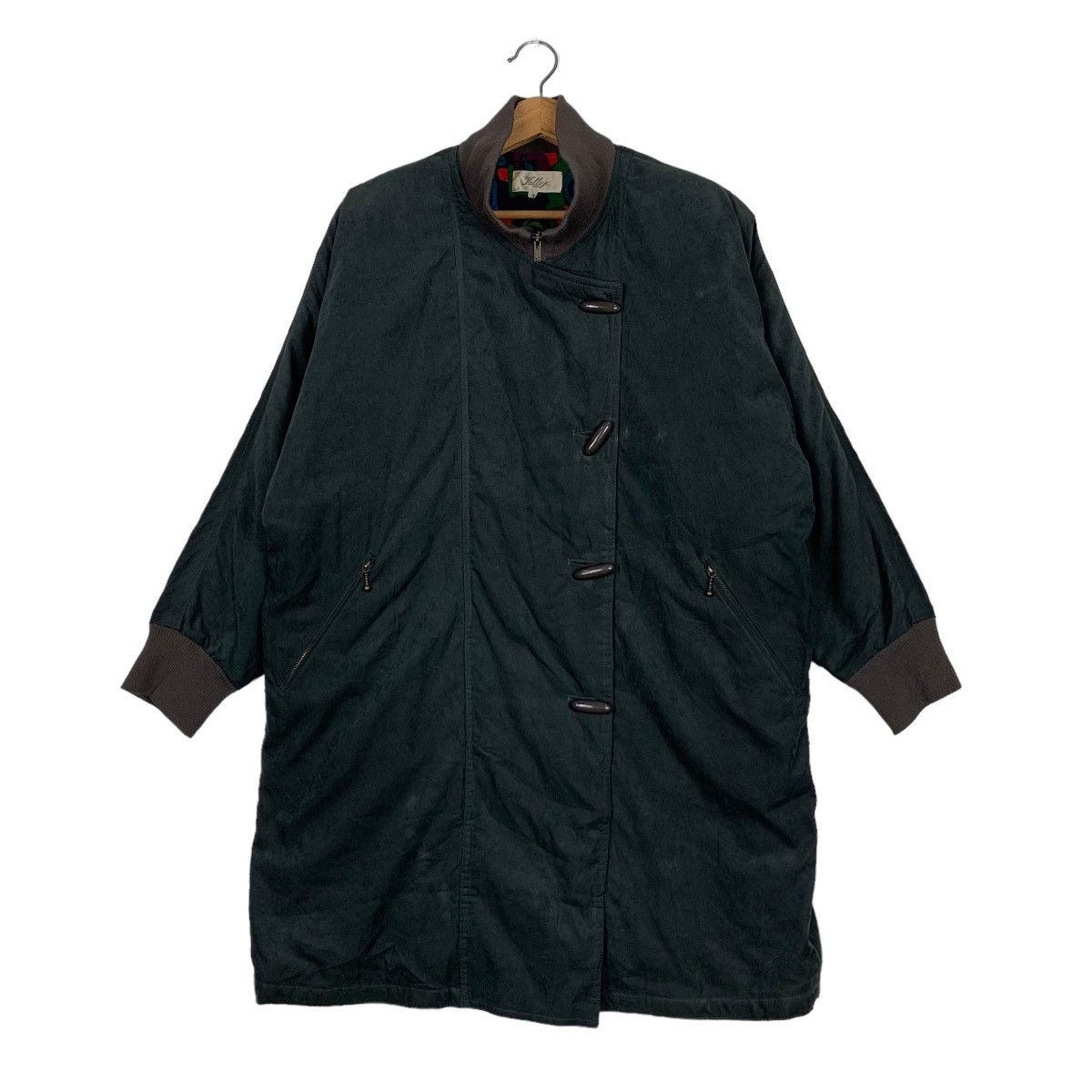 Japanese Brand VALLEY Femme Asymmetrical Duffle Coat #0865-C39 Size M / US 6-8 / IT 42-44 - 1 Thumbnail