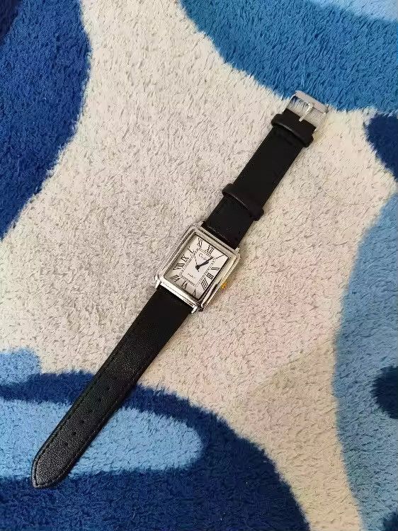 Japanese Brand Classic Roman Dial Quart Watch– Leather Strap Size ONE SIZE - 6 Thumbnail