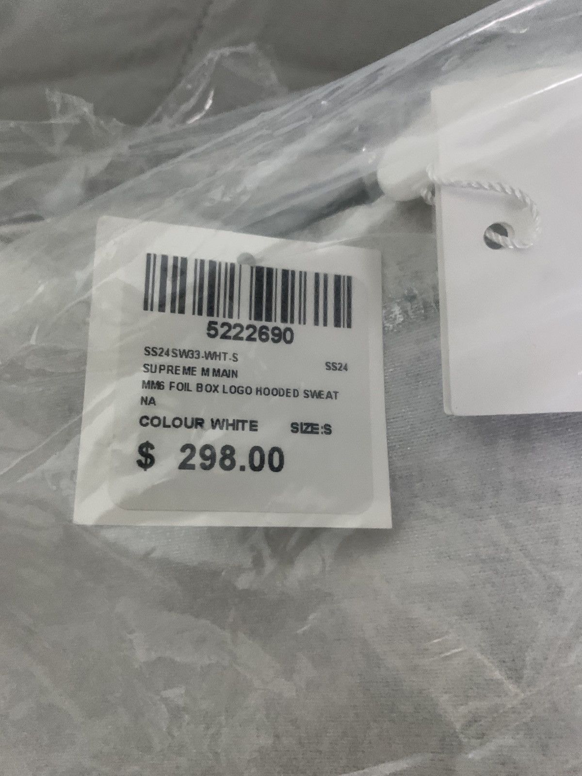 Supreme Supreme MM6 Maison Margiela Foil Box Logo Hooded Sweatshirt Size US S / EU 44-46 / 1 - 5 Thumbnail
