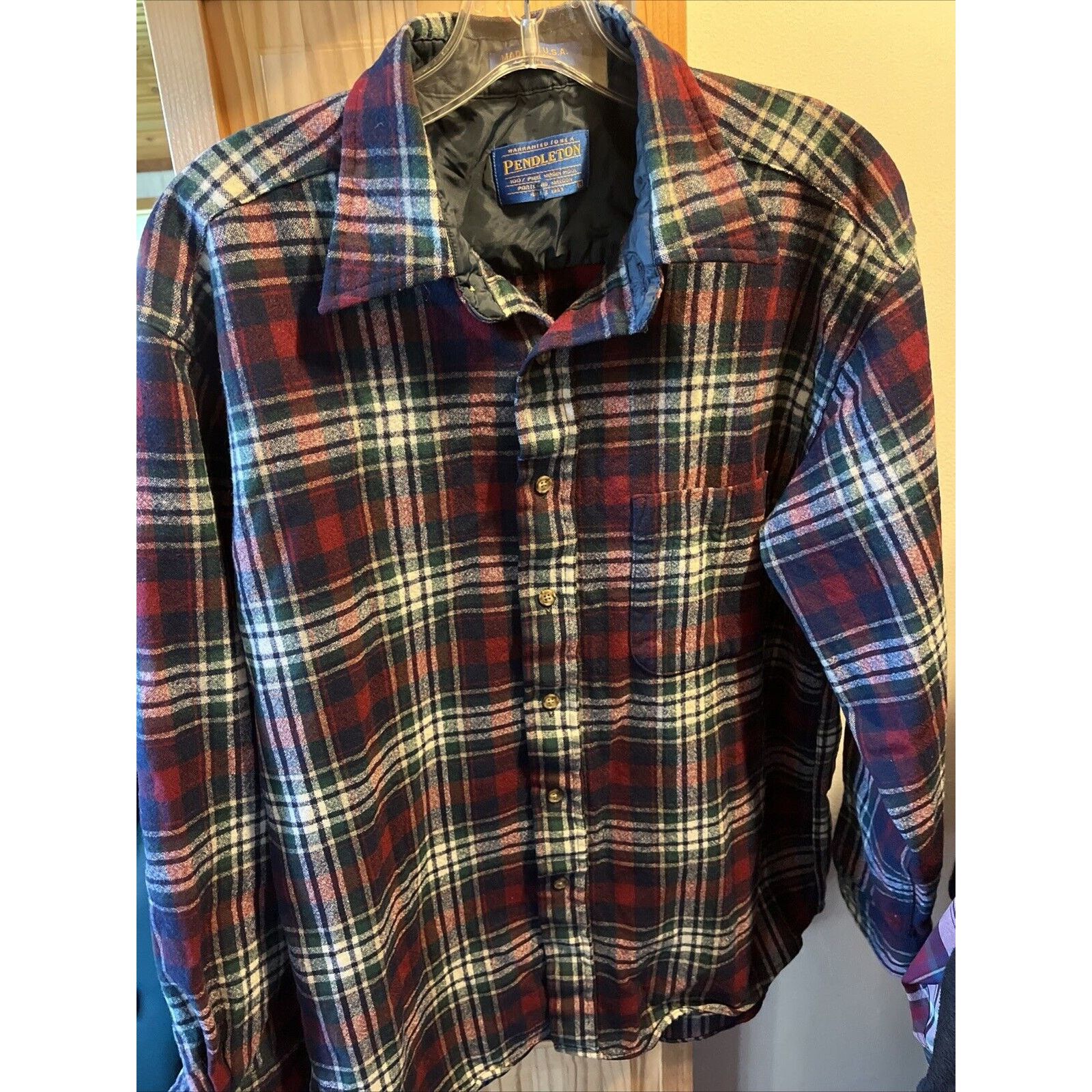 Pendleton Pendleton Men's Shirt L Red Plaid Button Wool Outdoor Travel Size US L / EU 52-54 / 3 - 12 Thumbnail