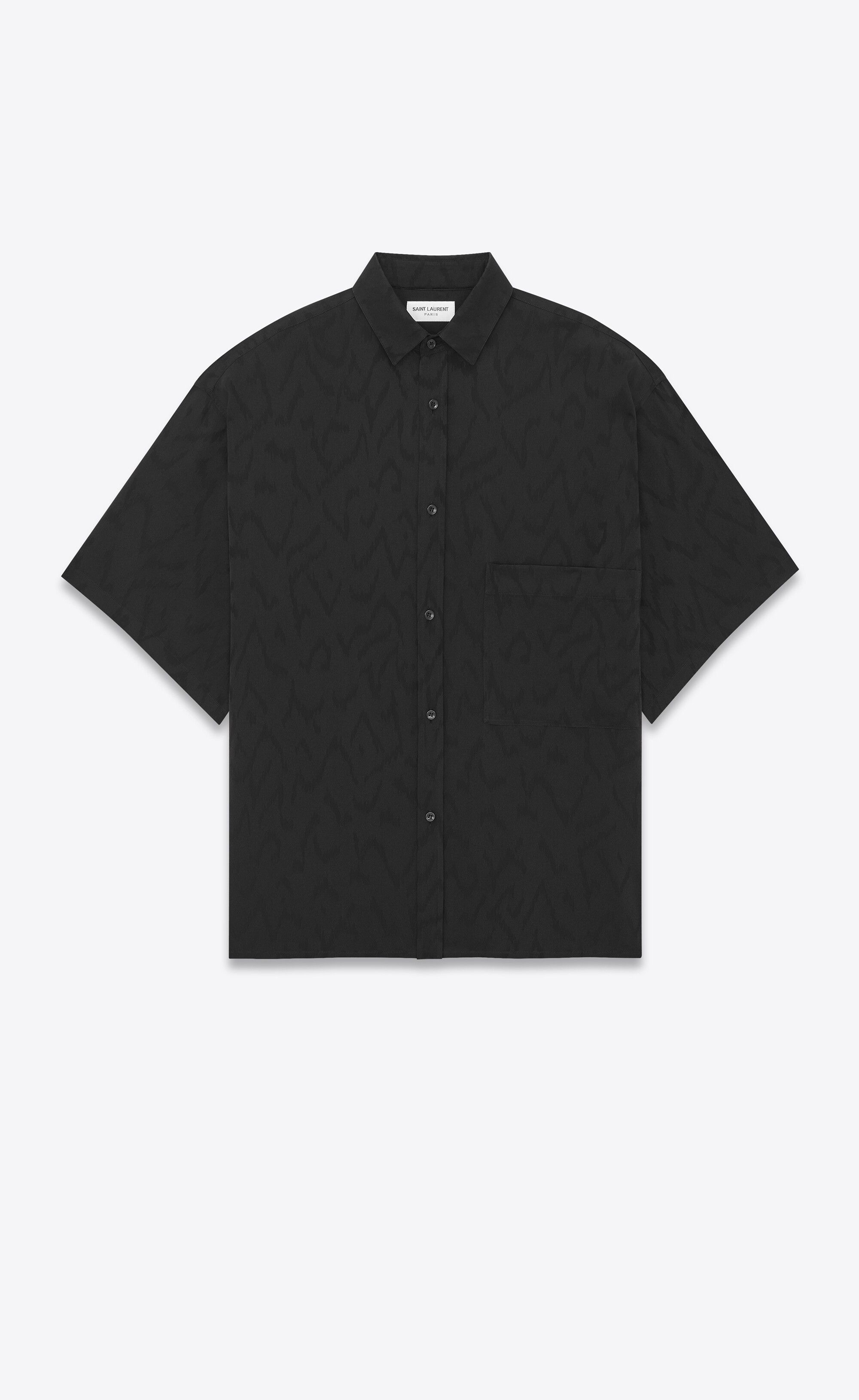 Saint Laurent Paris OVERSIZE SHIRT IN MATTE AND SHINY SILK Size US L / EU 52-54 / 3 - 7 Thumbnail