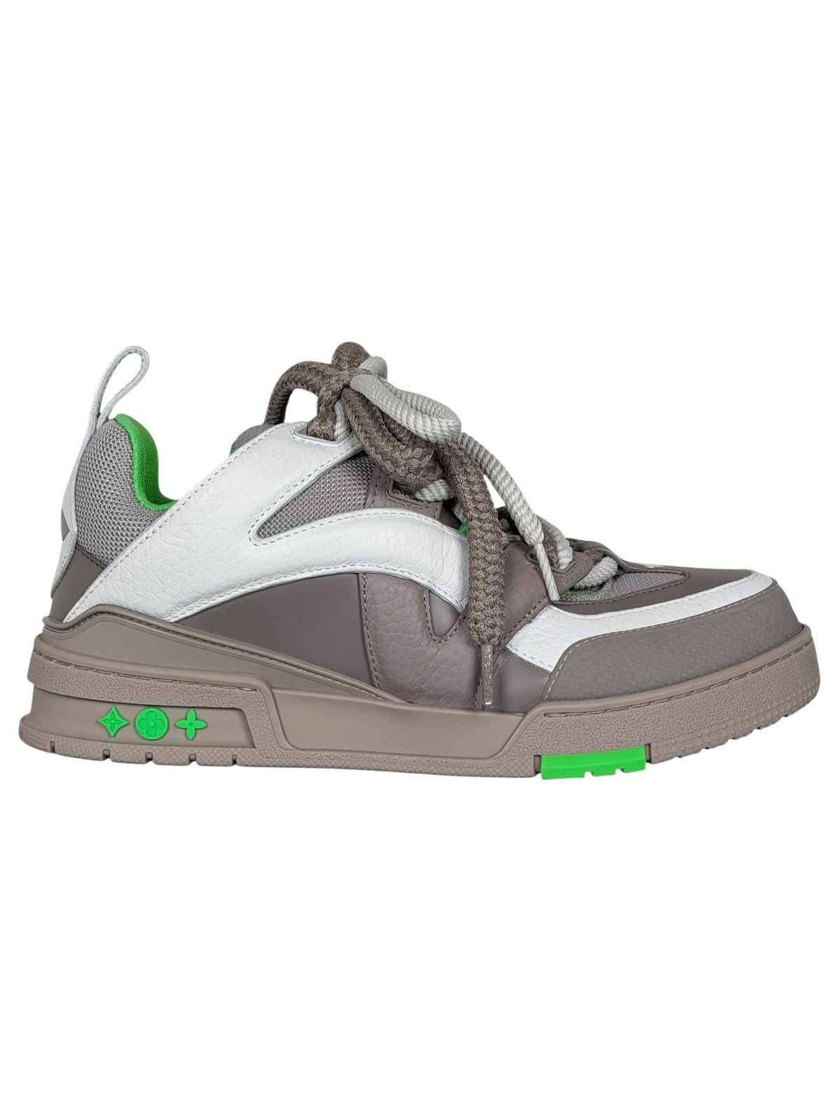 Louis Vuitton Louis Vuitton Grey Green LV Skate Sneakers Size US 7 / EU 40 - 2 Thumbnail