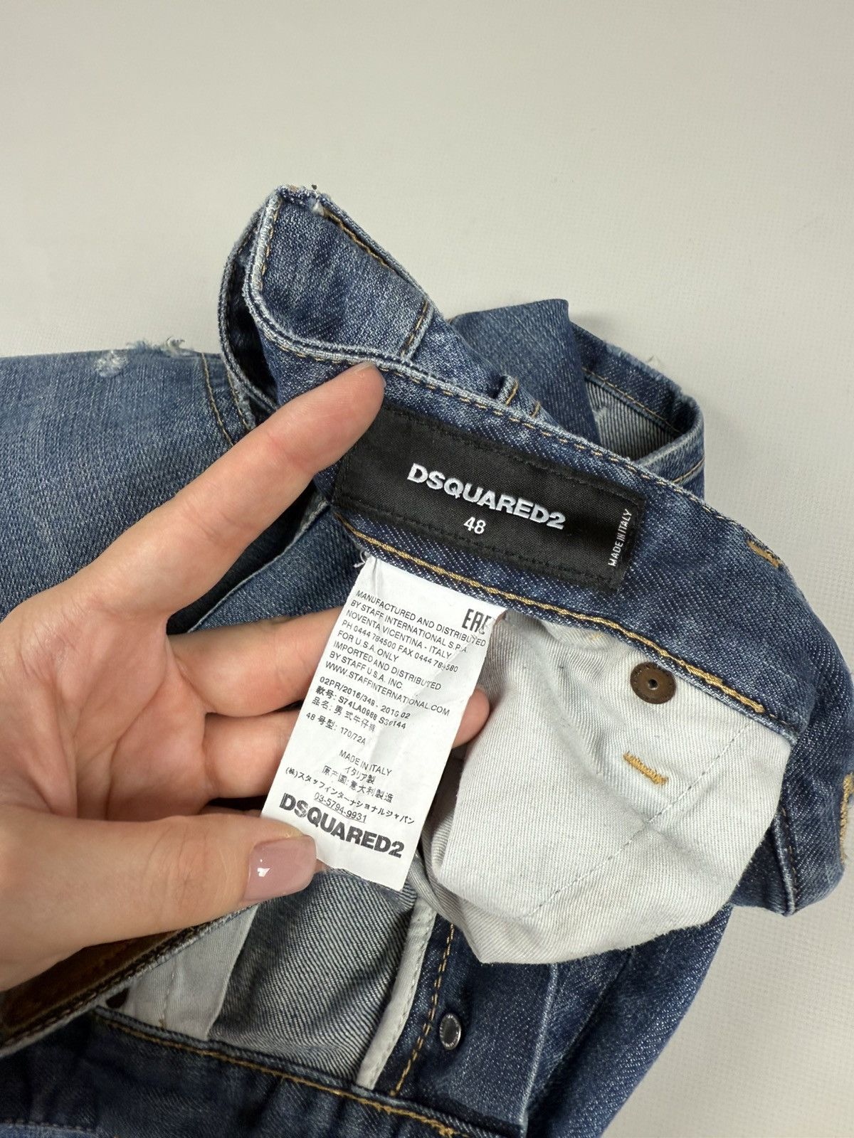 Dsquared2 Dsquared Men’s Distressed Denim Jeans Size 48 / M Size US 32 / EU 48 - 12 Thumbnail
