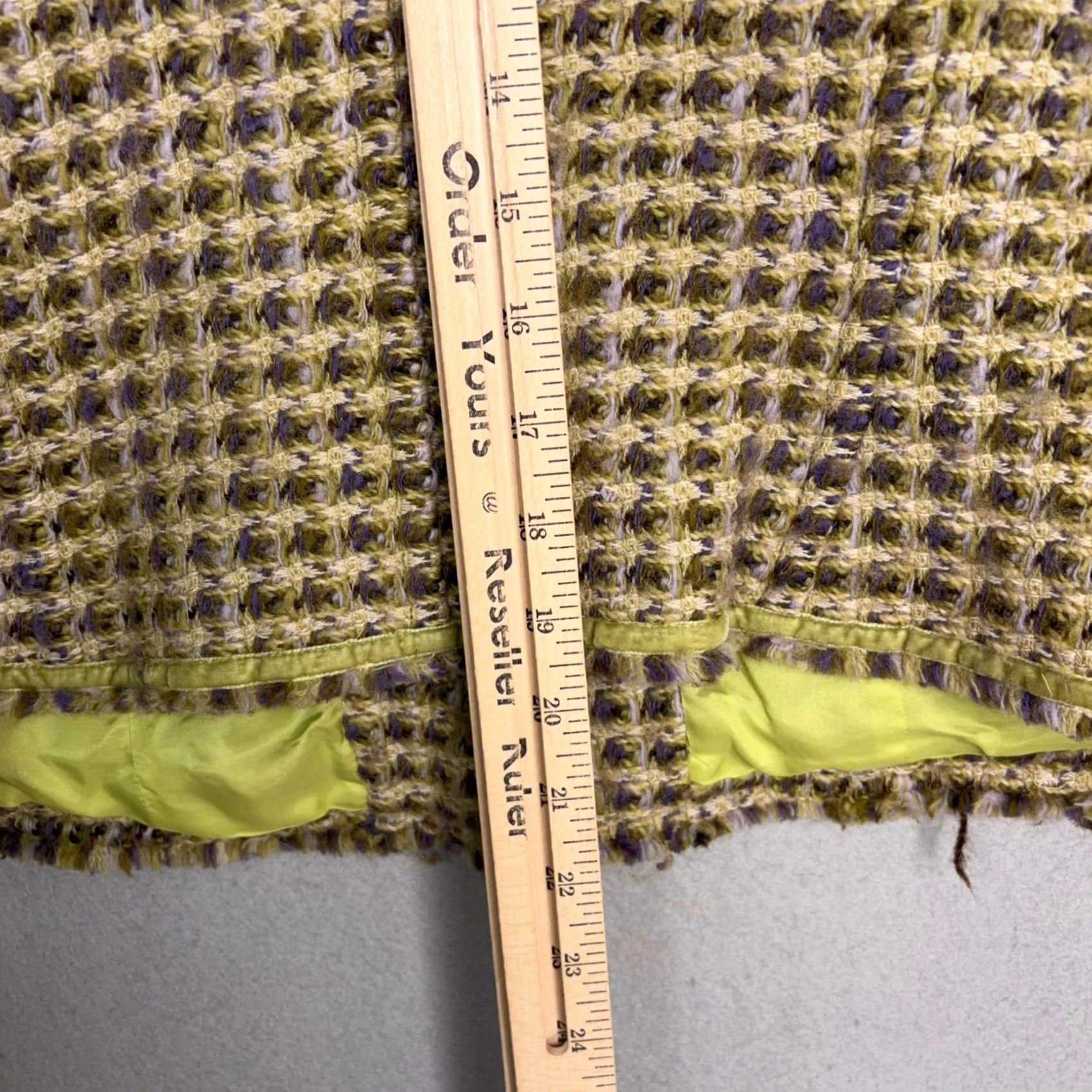 Vintage Sigrid Olsen Jacket Womens Large Green Plaid Wool Blend Tweed Classic Preppy Size L / US 10 / IT 46 - 6 Thumbnail