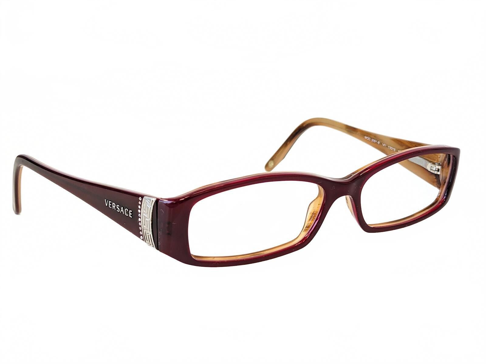 Versace Versace 3091-B Women Eyeglasses Italy | Purple Rectangular Size ONE SIZE - 3 Thumbnail