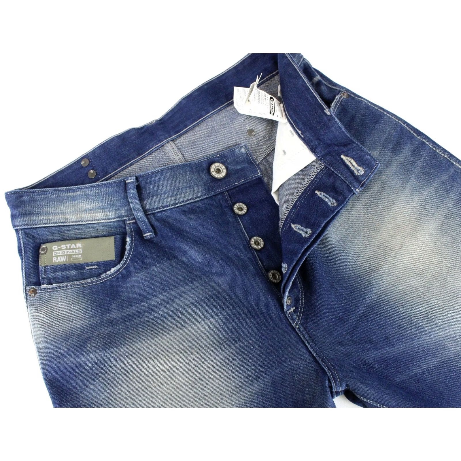 G-Star G-STAR Blades Tapered Jeans Men W31/L34 Button Fly Faded Whiskers Denim Size US 31 - 4 Thumbnail