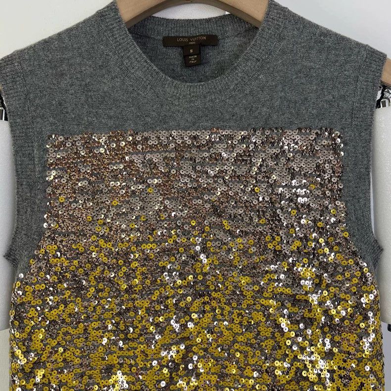 Louis Vuitton Louis Vuitton Sequin-paneled sleeveless knit dress Size S / US 4 / IT 40 - 4 Thumbnail