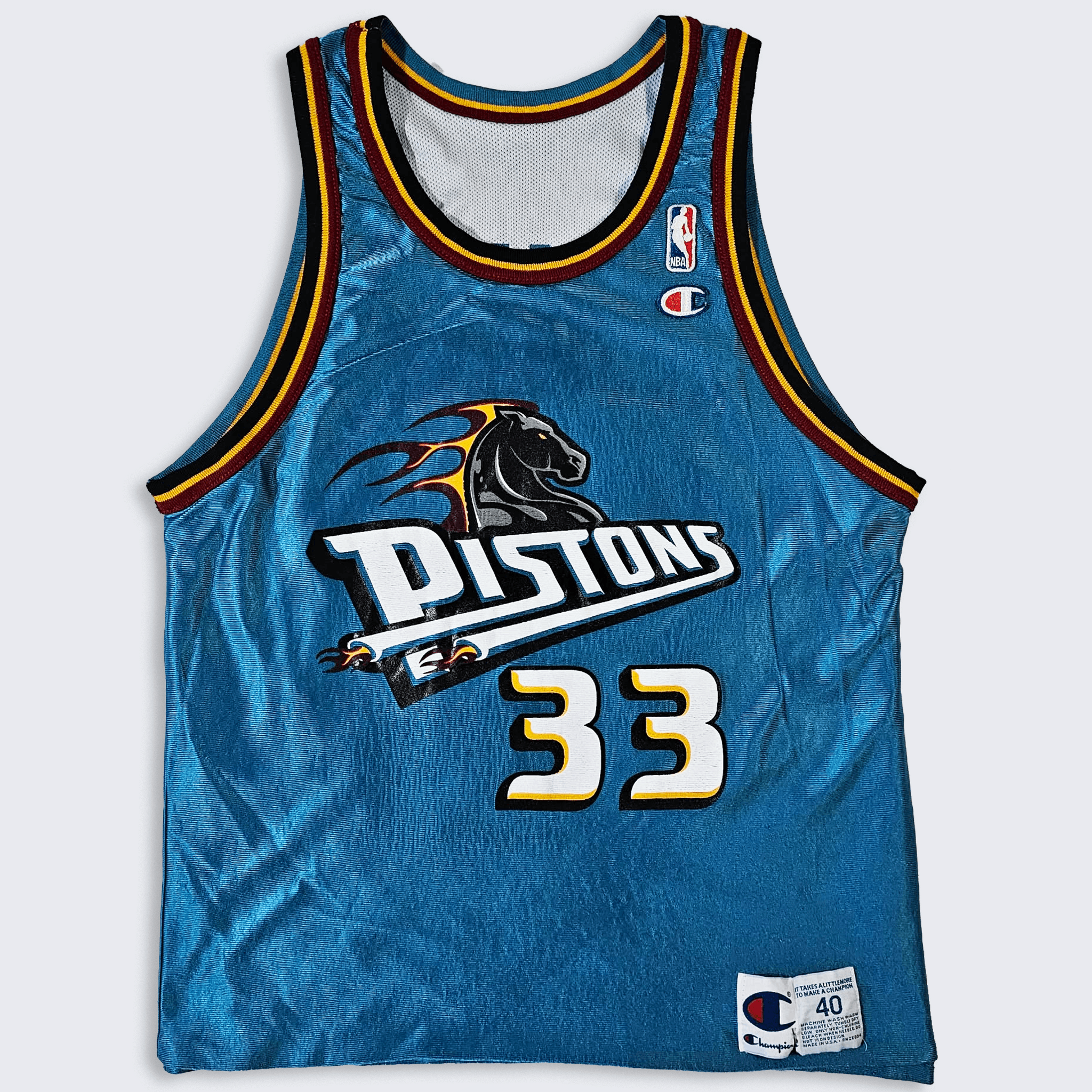 NBA Detroit Pistons Vintage 90s Grant Hill Reversible Jersey Size US M / EU 48-50 / 2 - 1 Thumbnail