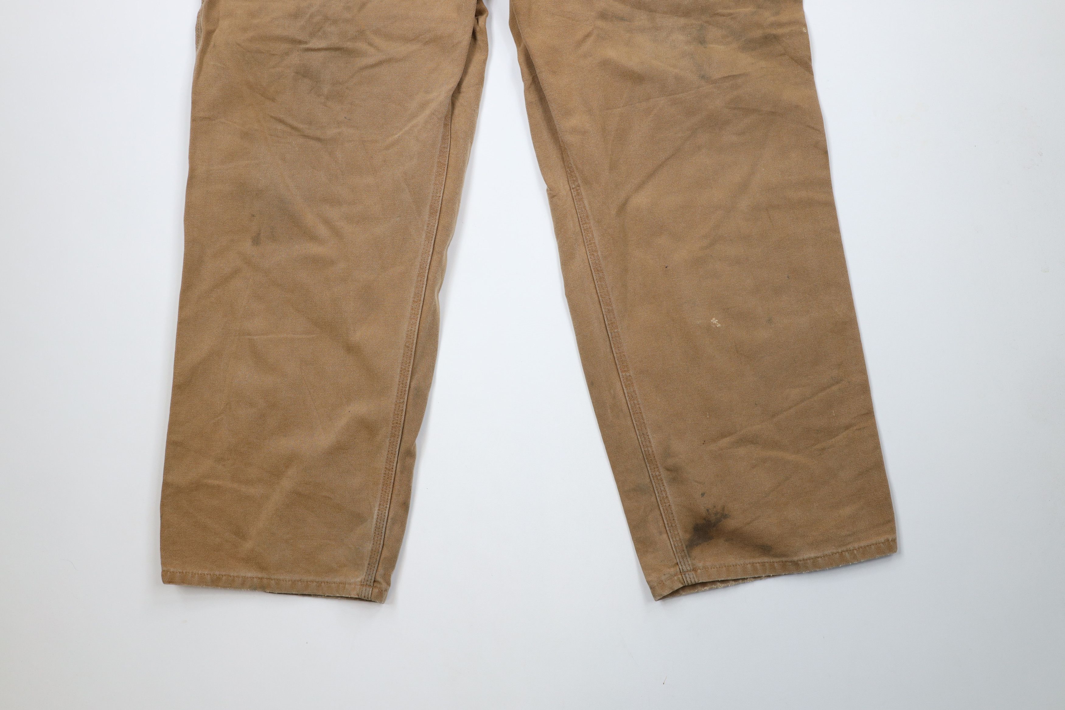 Carhartt × Vintage Vintage Carhartt Relaxed Fit Canvas Wide Leg Dungaree Pants Size US 42 / EU 58 - 4 Thumbnail