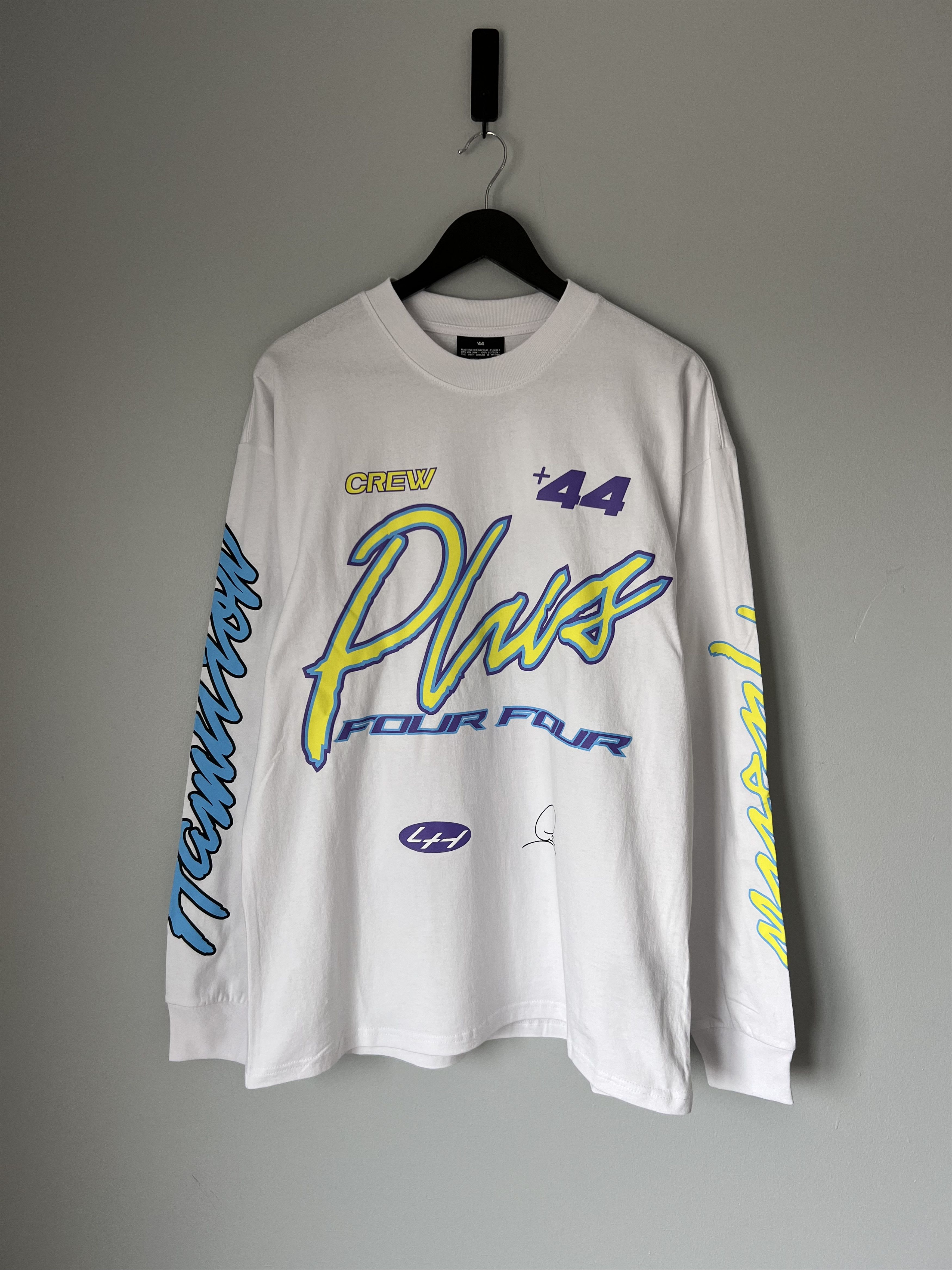 44 Lewis Hamilton Austin Moto Long Sleeve Shirt in White
