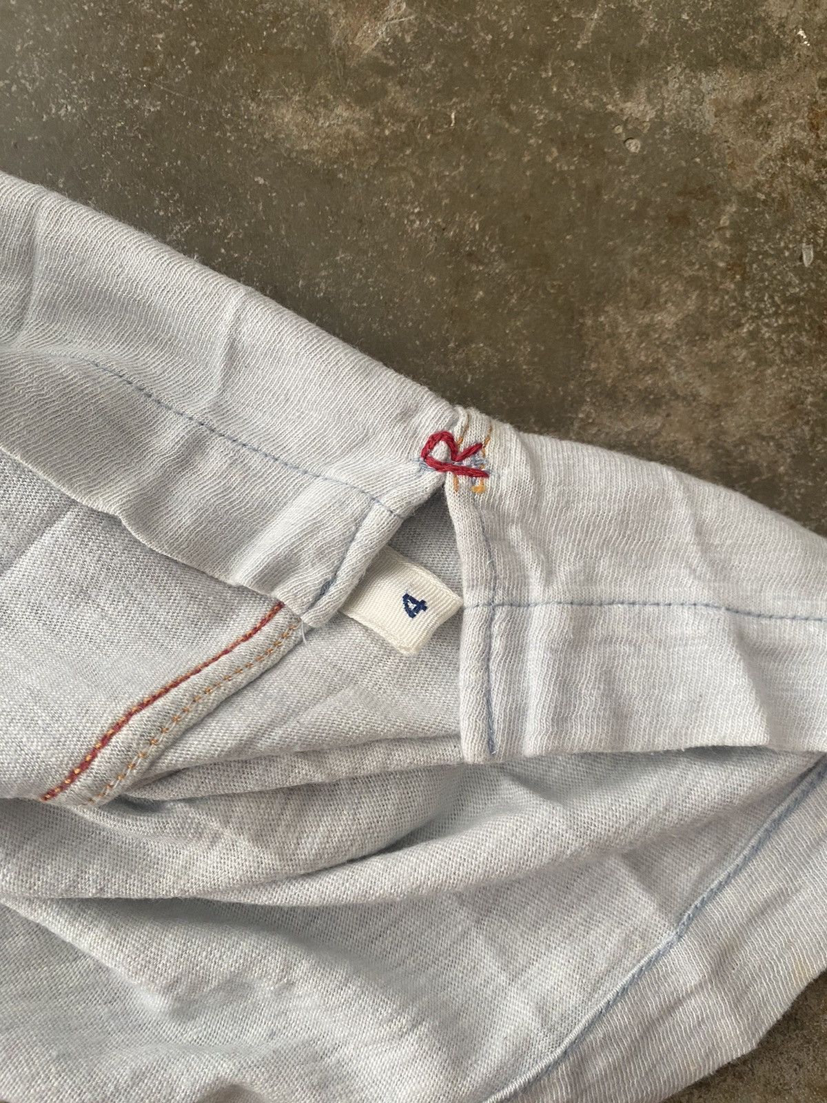 45rpm 45rpm Washed Pocket Tee Kapital Blue Blue Japan Visvim Size US XL / EU 56 / 4 - 9 Thumbnail