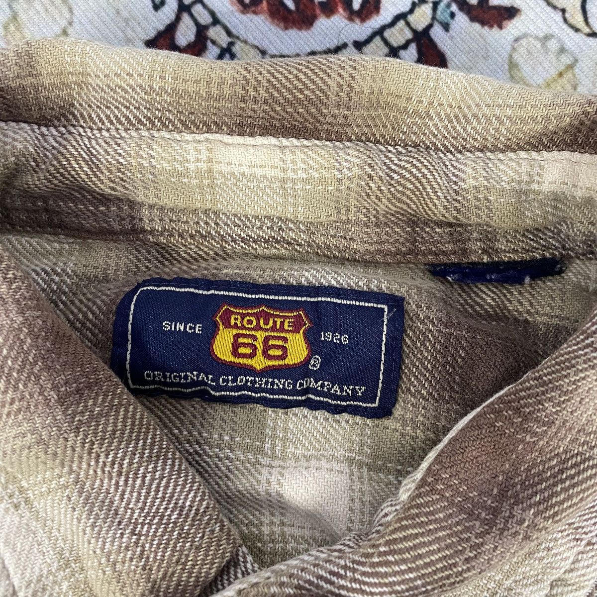 Route 66 2000s - Route 66 Usa Brown Veterano Flanel Shirt Size US L / EU 52-54 / 3 - 5 Thumbnail