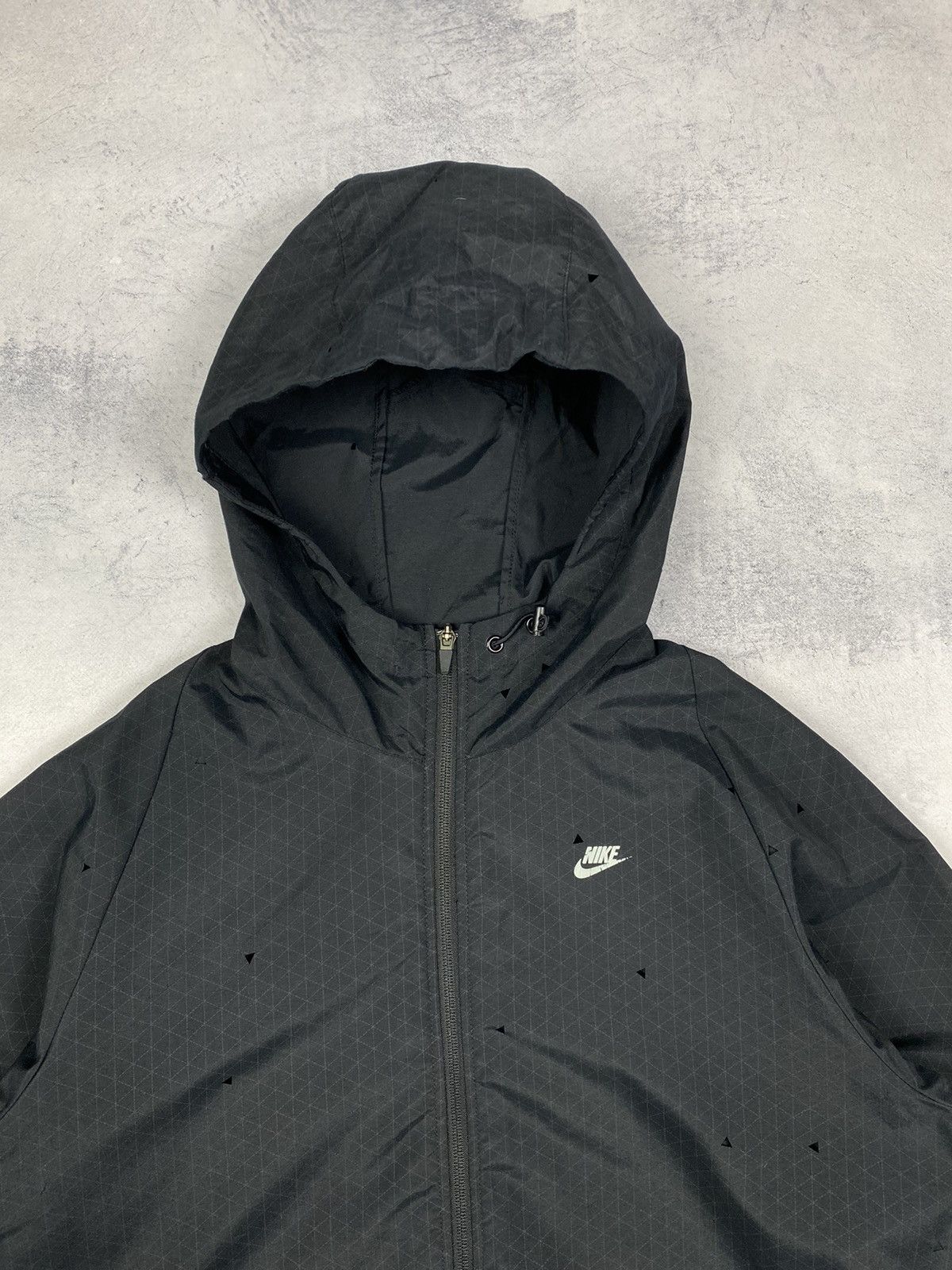 Nike Vintage 00s Nike windbreaker track full zip black jacket Size US L / EU 52-54 / 3 - 6 Thumbnail