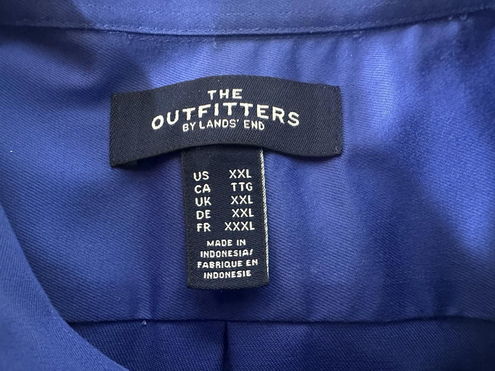 Lands' End Lands End Men's 2XL Blue Short Sleeve Outfitters Button Down Size US XXL / EU 58 / 5 - 5 Thumbnail
