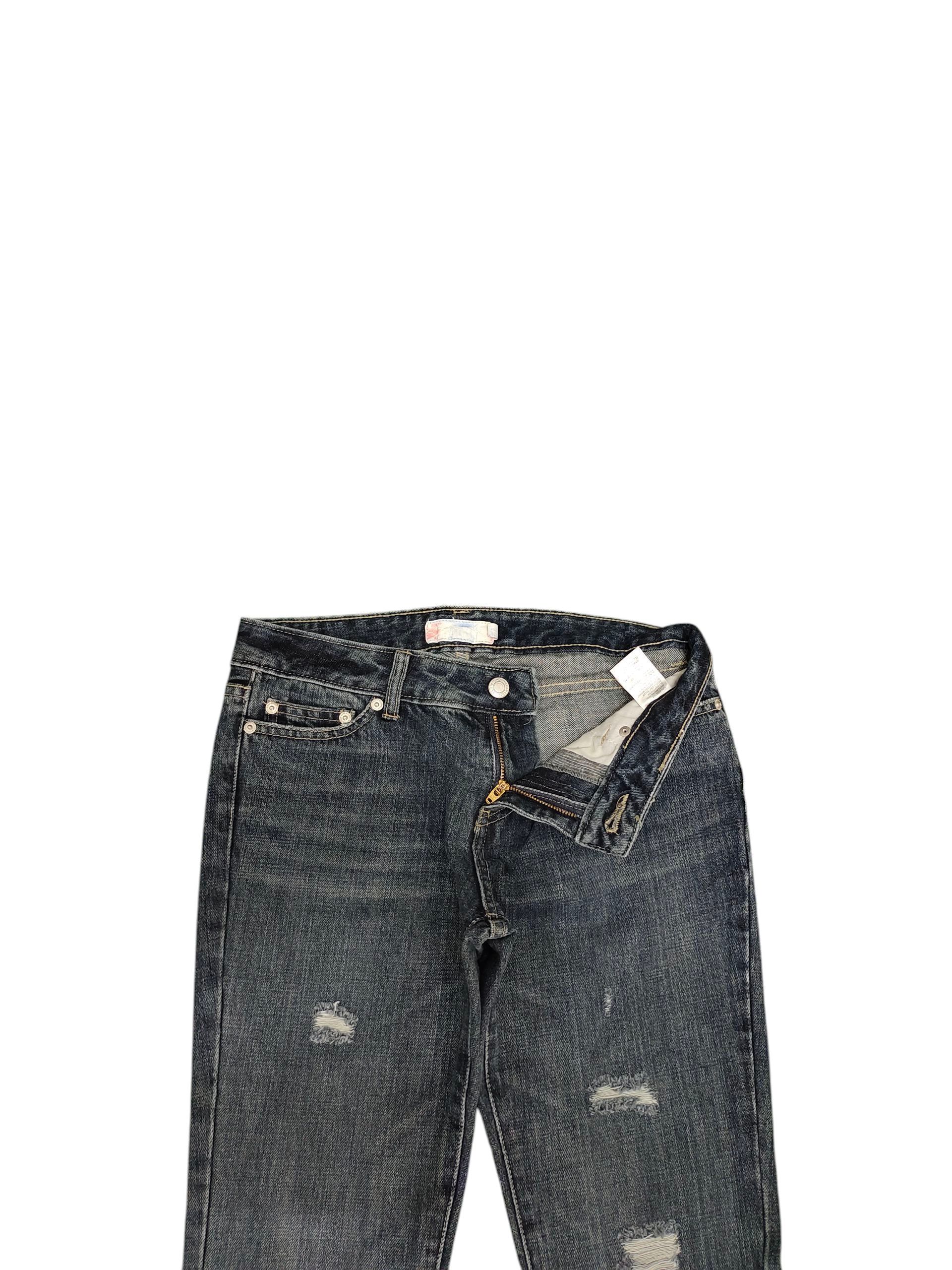 If Six Was Nine Flare Jeans Dejavu Distress Denim Bootcut Low Rise Size US 28 / EU 44 - 8 Thumbnail