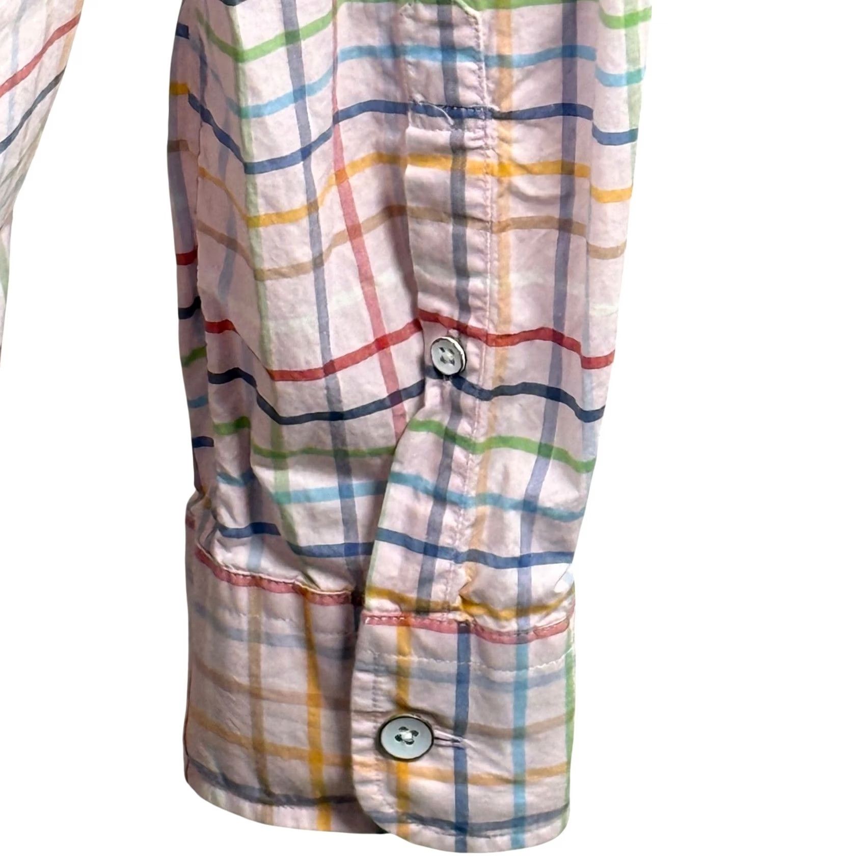 Rodd & Gunn Rodd & Gunn Sports Fit Shirt Rainbow Check Oxford 2XL Albini Italian Cotton Pink Multi Check Button-Up Casual Mens Size US XXL / EU 58 / 5 - 3 Thumbnail