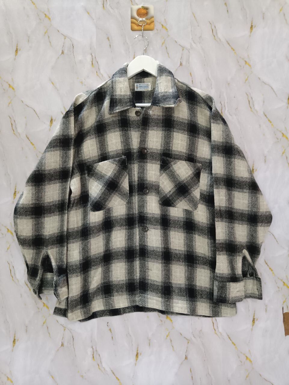 Japanese Brand × Vintage VINTAGE MOONSHOT PLAID WOOL SHIRT BUTTON UP Size US M / EU 48-50 / 2 - 1 Thumbnail