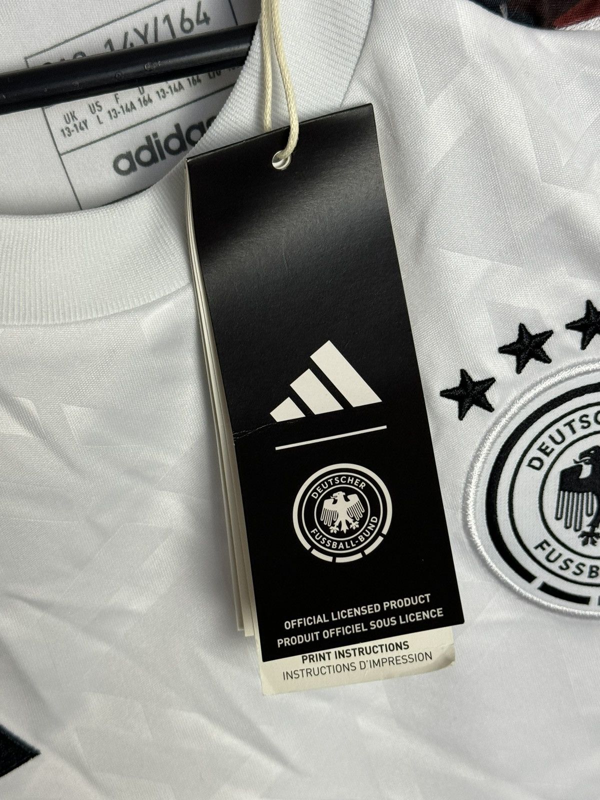 Adidas KIDS New Germany National Team 2024 Home Football Jersey Size US XS / EU 42 / 0 - 11 Thumbnail