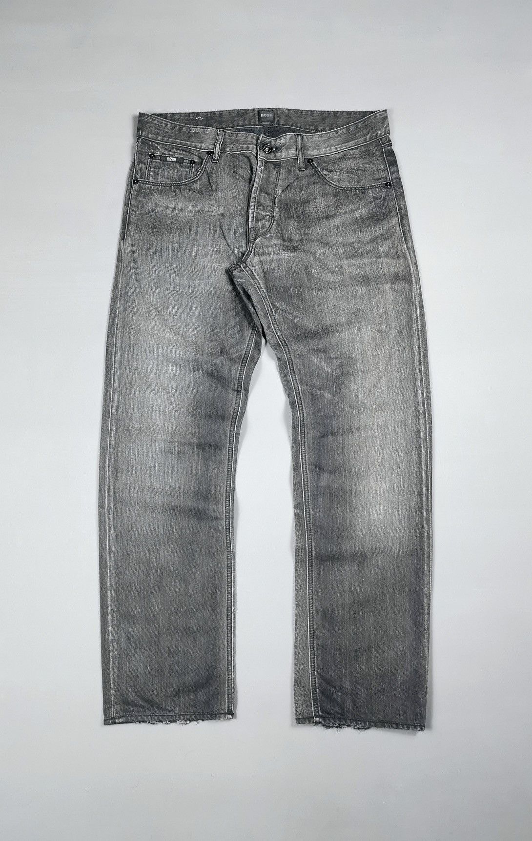 Hugo Boss Boss Distressed Black Denim Jeans Size US 34 / EU 50 - 1 Thumbnail