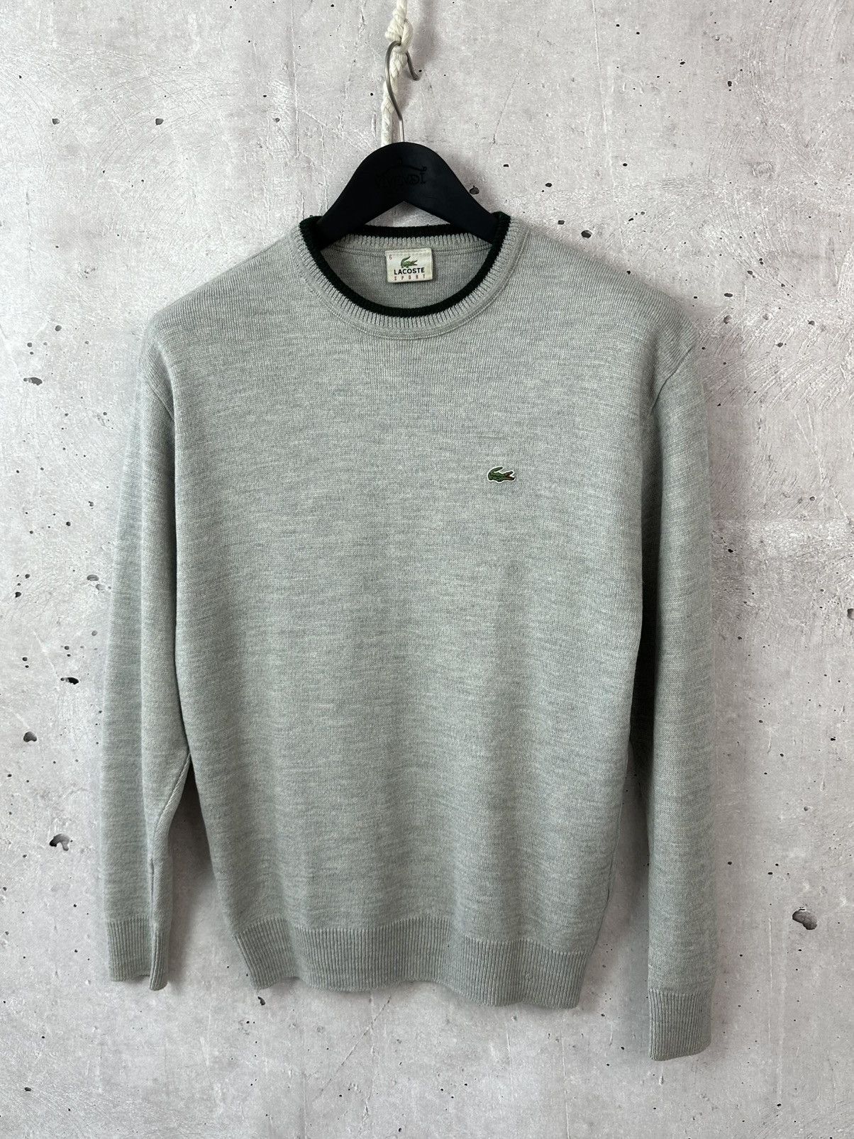 Lacoste Lacoste 90s Vintage Wool Knit Grey Crew Neck Sweater Size US M / EU 48-50 / 2 - 1 Thumbnail