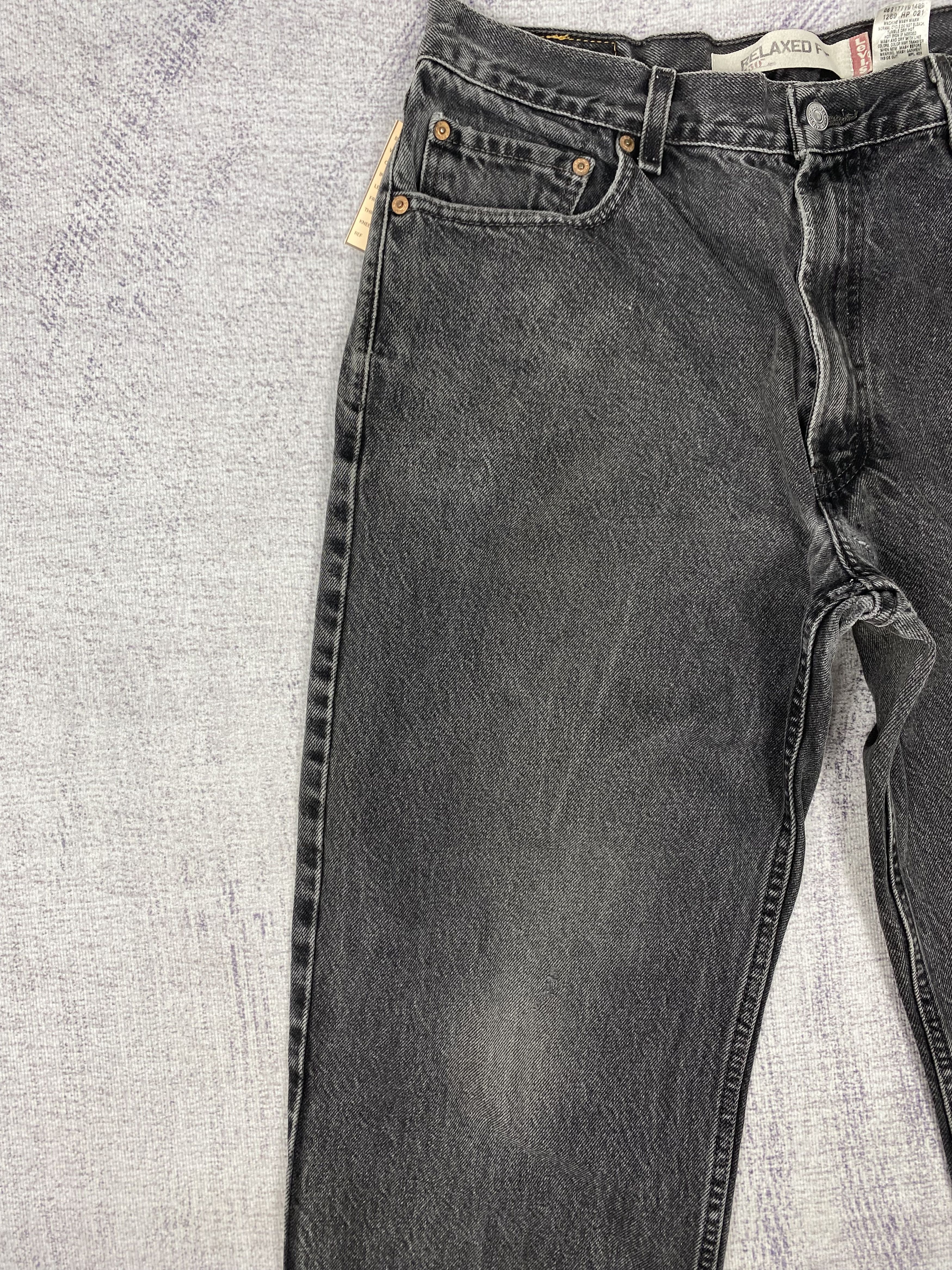 Levi's Vintage Levi's 550 Relaxed Fit Black Denim Jeans PT0482 Size US 36 / EU 52 - 4 Thumbnail