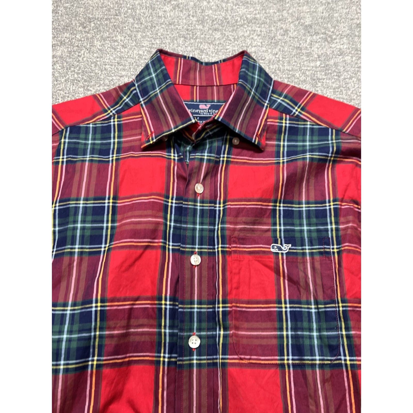 Vineyard Vines Vineyard Vines Tucker Long Sleeve Shirt Button Down Classic Fit Red Plaid S Mens Size US S / EU 44-46 / 1 - 2 Thumbnail