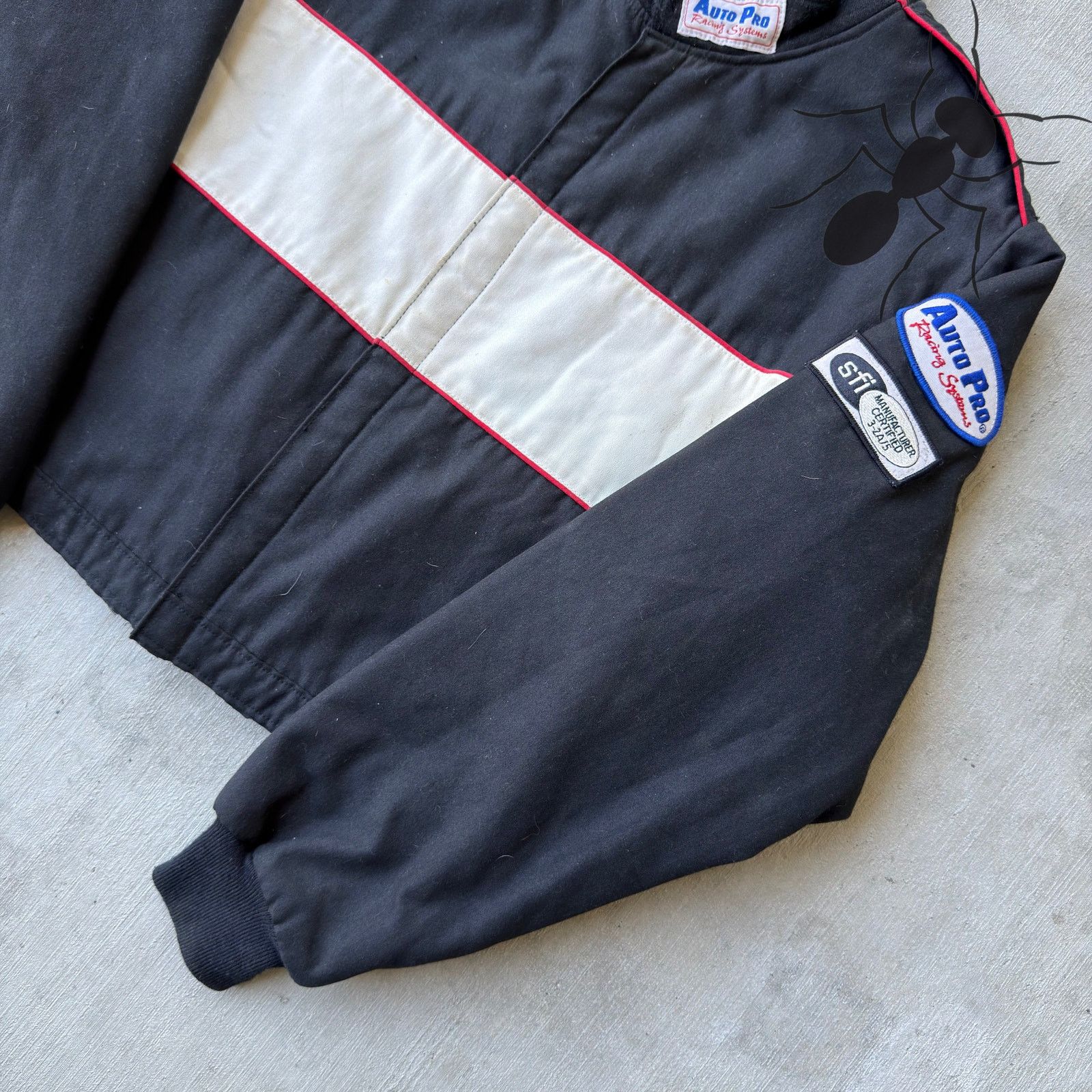 NASCAR × Vintage Black / white cropped racing work wear jacket Size US L / EU 52-54 / 3 - 4 Thumbnail