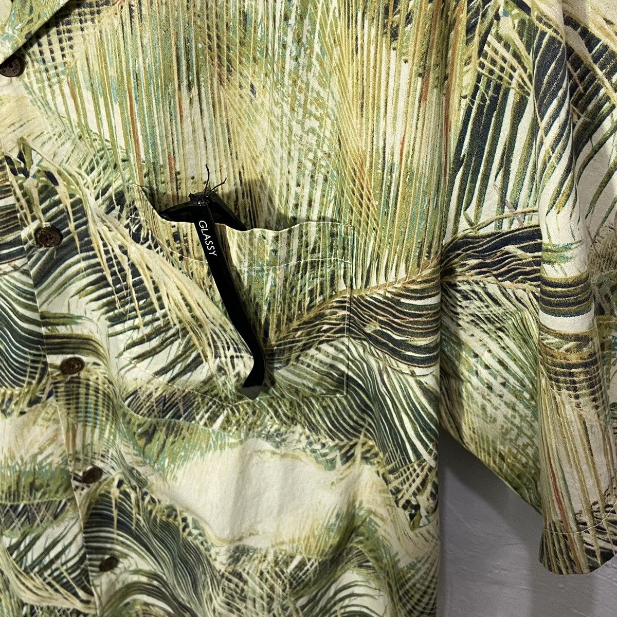Realtree Rjc Hawaii Open Collar Short Shirt Pattern Palm Tree Green ⁣ Size US XL / EU 56 / 4 - 2 Thumbnail