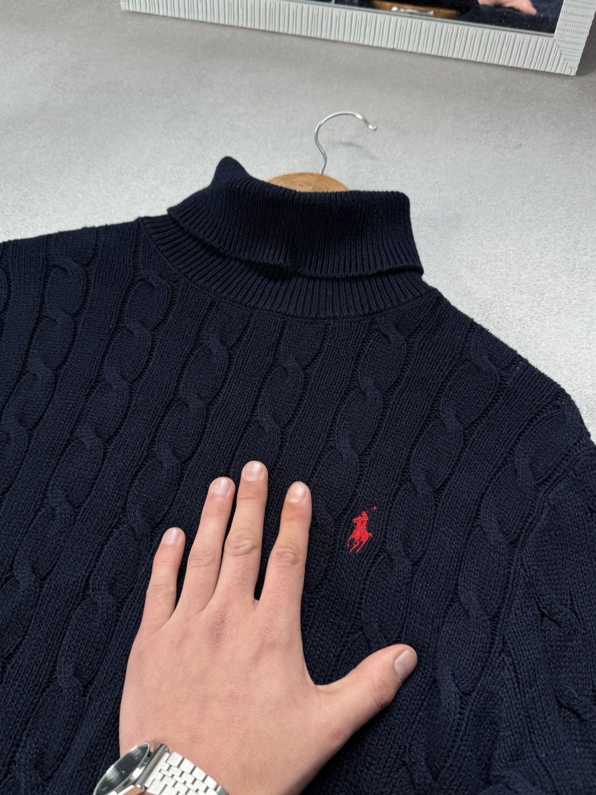 Polo Ralph Lauren Polo Ralph Lauren Sweater Turtleneck Blue Pullover Knitted Size US S / EU 44-46 / 1 - 4 Thumbnail