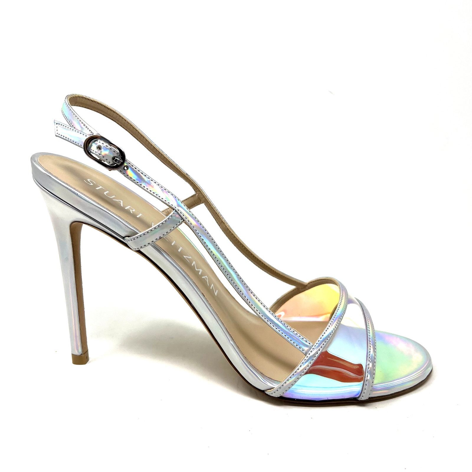 Stuart Weitzman Stuart Weitzman Mondrian Iridescent Sandals size 10.5 Size US 10.5 / IT 40.5 - 1 Thumbnail