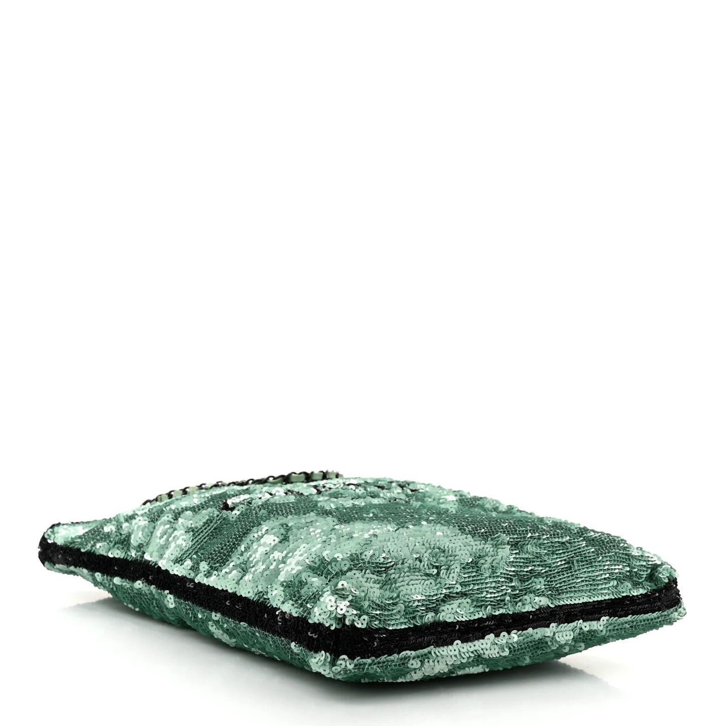 Chanel os11x0126 Size: OS / Sequin Logo Shopping Tote Bag In Green Size ONE SIZE - 5 Thumbnail