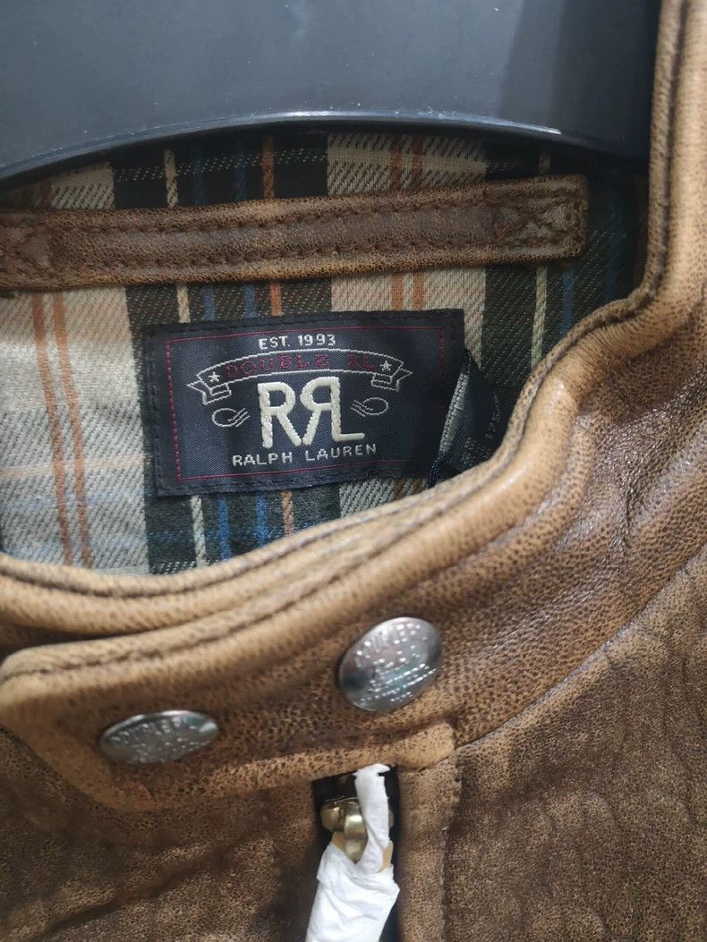 RRL Ralph Lauren RRL Ralph Lauren Men's standing collar leather jacket Size US M / EU 48-50 / 2 - 2 Thumbnail