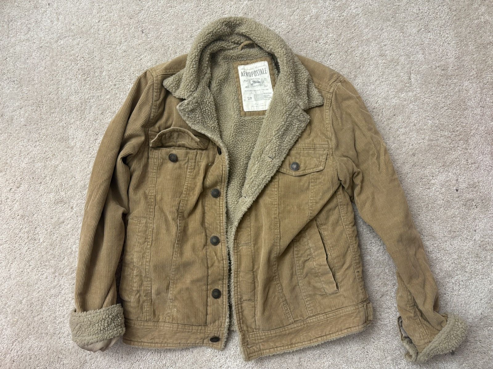 Aeropostale Aeropostale Beige Vintage Jacket Size US S / EU 44-46 / 1 - 1 Thumbnail