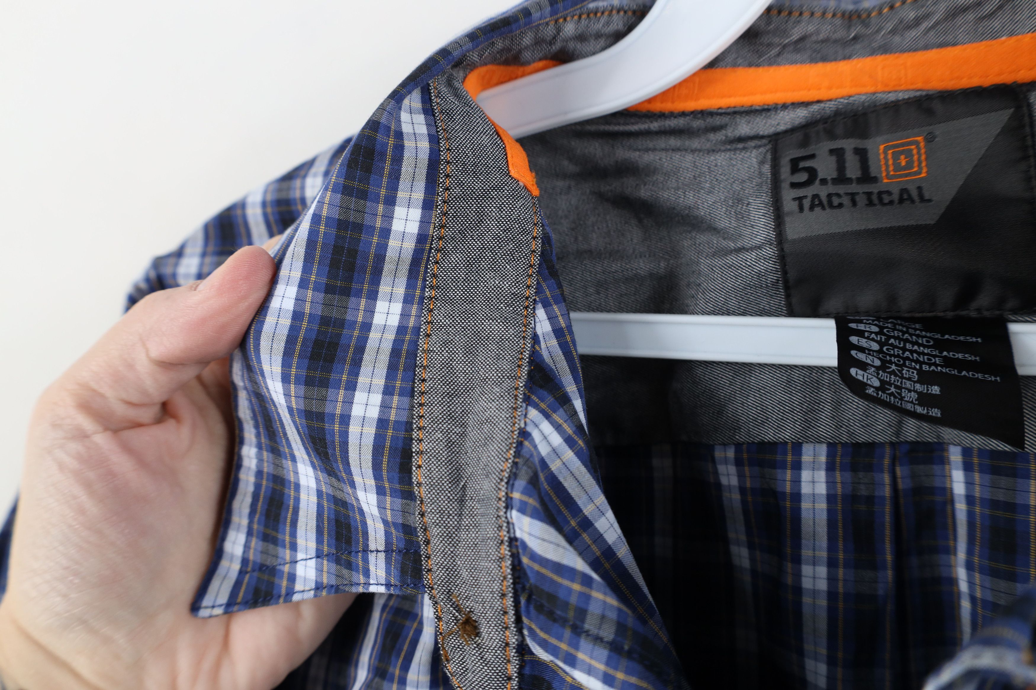 Vintage 5.11 Tactical Series Inner Pocket Snap Button Shirt Plaid Size US L / EU 52-54 / 3 - 7 Thumbnail
