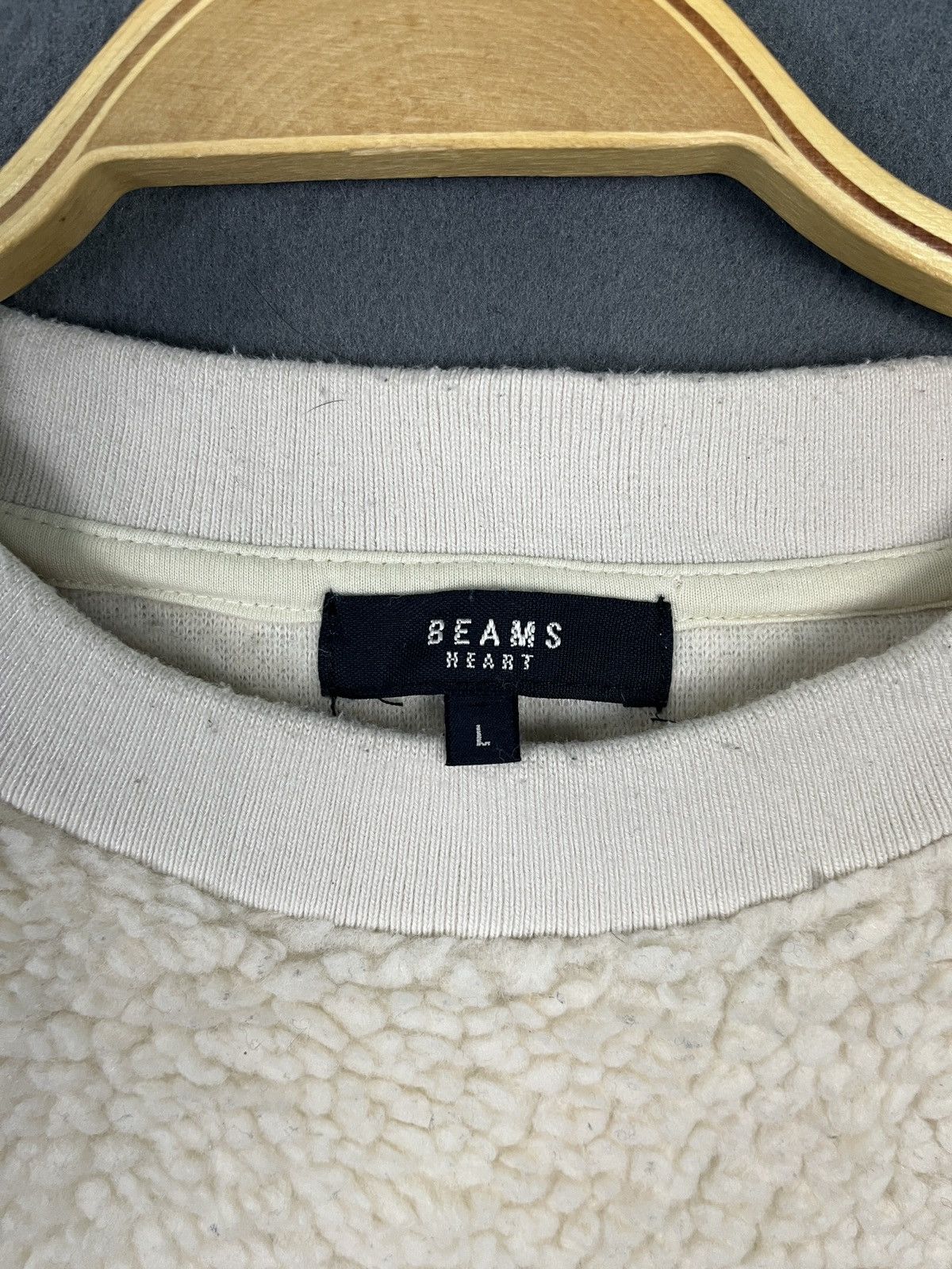 Beams Plus × Japanese Brand × Vintage Vintage Beams Heart Deep Pile Sherpa Sweatshirt Size US L / EU 52-54 / 3 - 9 Thumbnail