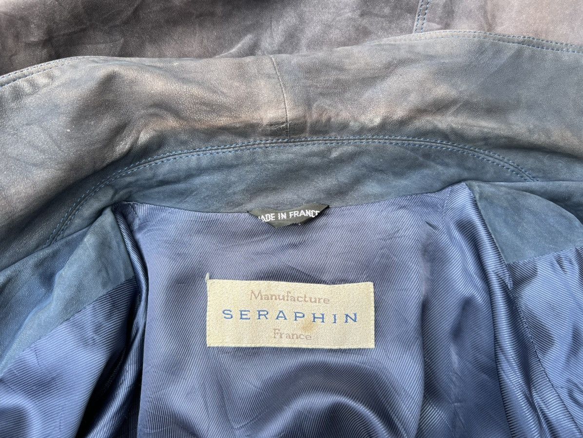SERAPHIN Seraphin France Distress Sun Fade Oversize Leather Jacket Size US S / EU 44-46 / 1 - 24 Thumbnail