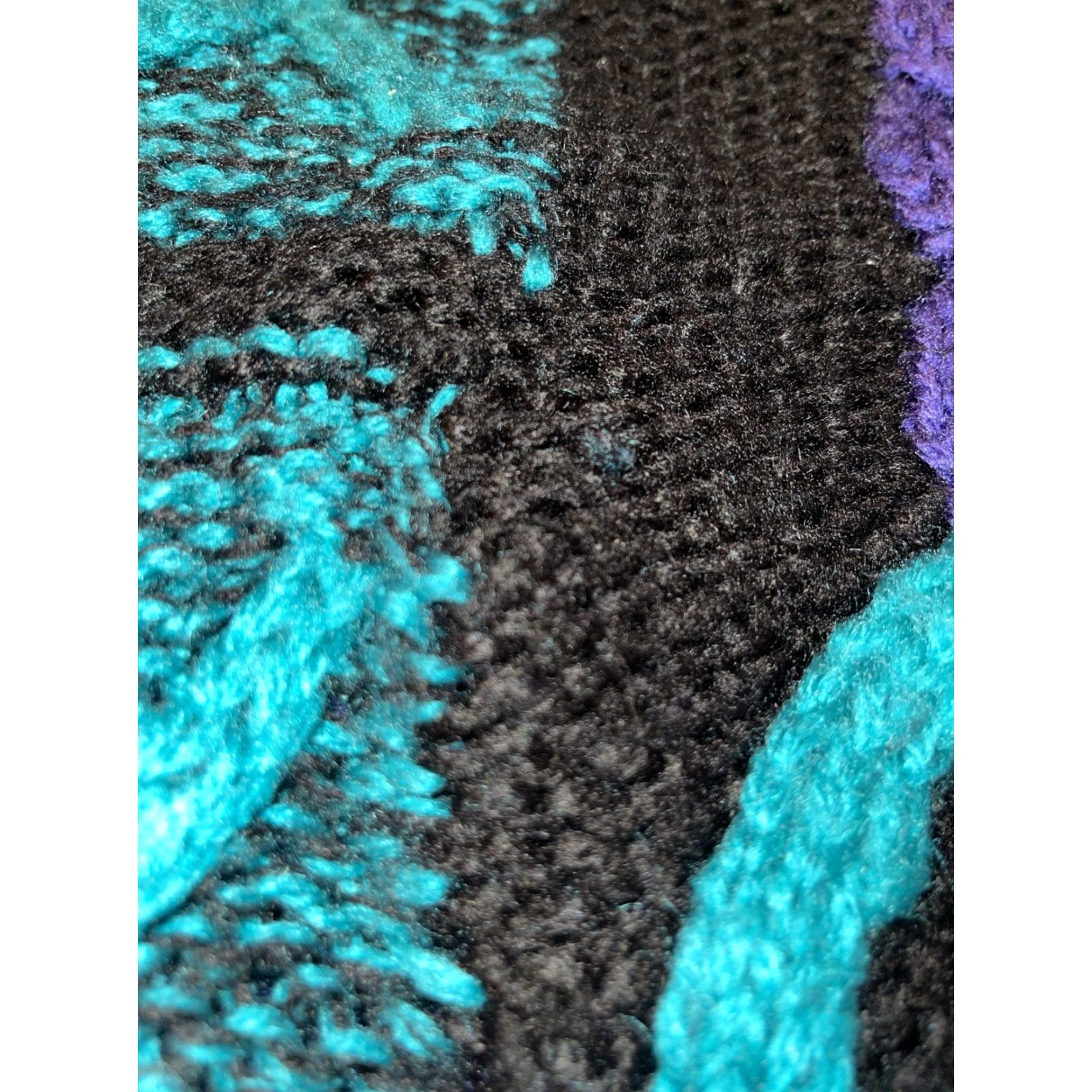 Etro VINTAGE City Streets Sweater Shirt Unisex XL Black Purple Teal 1990s Retro Knit Acrylic Size US XL / EU 56 / 4 - 7 Thumbnail