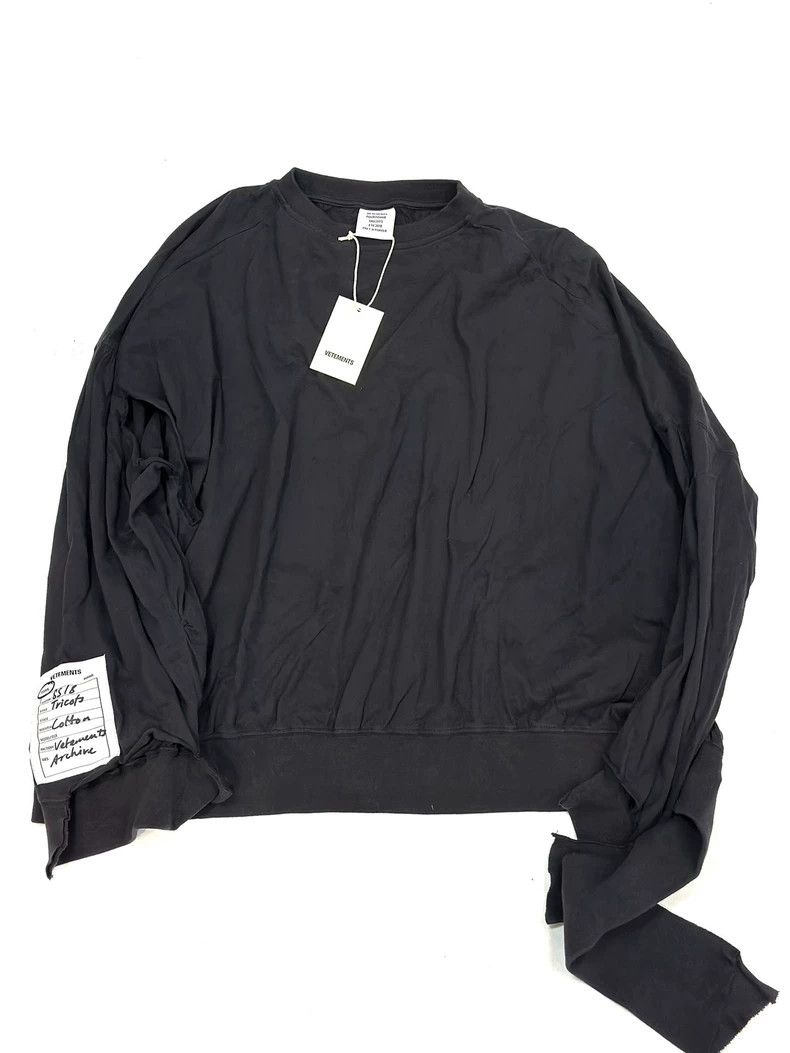 Vetements Patchwork Irregular Hem Sweatshirt