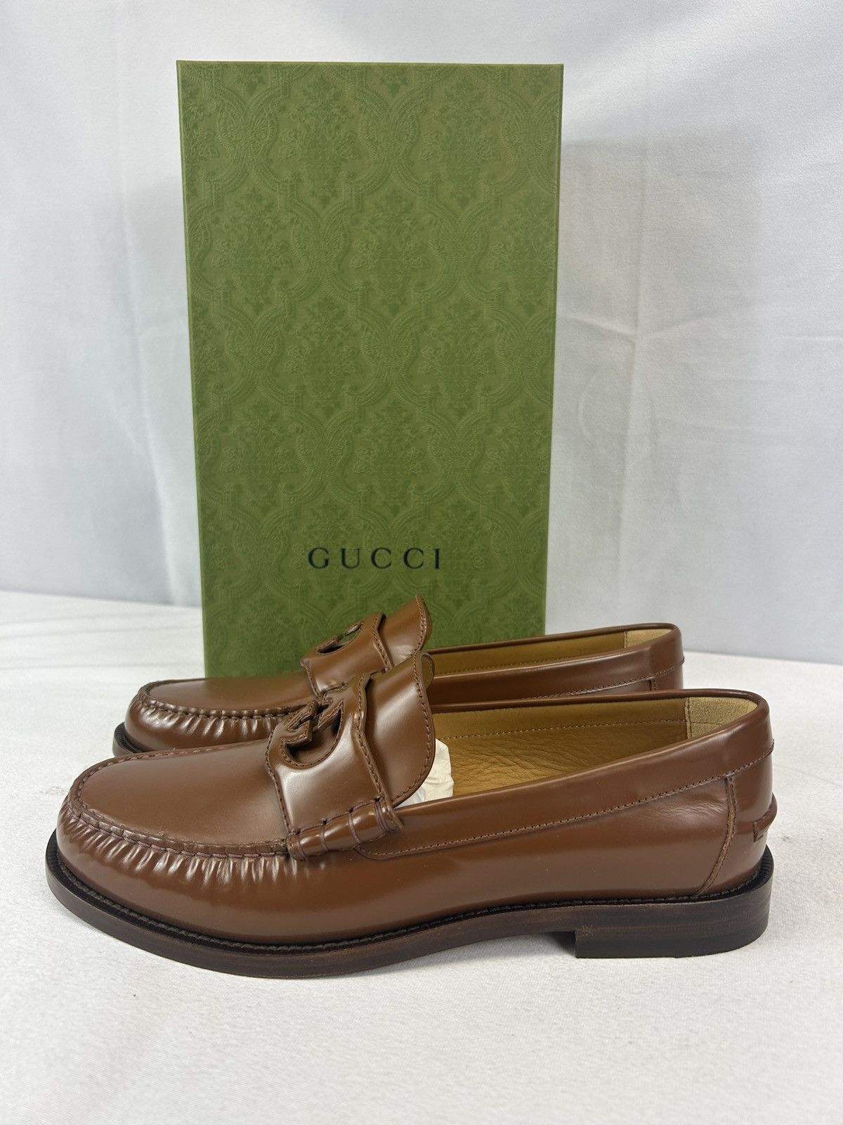 Gucci Gucci - Interlocking G leather loafers Size US 8.5 / EU 41-42 - 1 Thumbnail