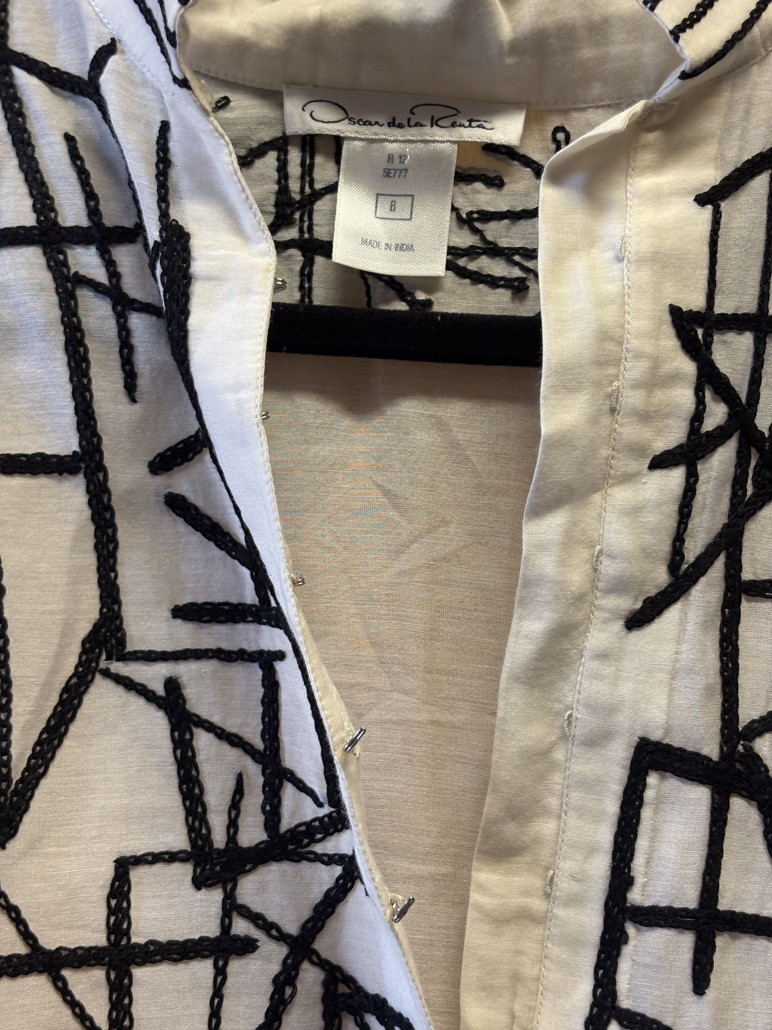 Oscar De La Renta Oscar De La Renta cotton-silk blend long sleeve Size M / US 6-8 / IT 42-44 - 2 Thumbnail