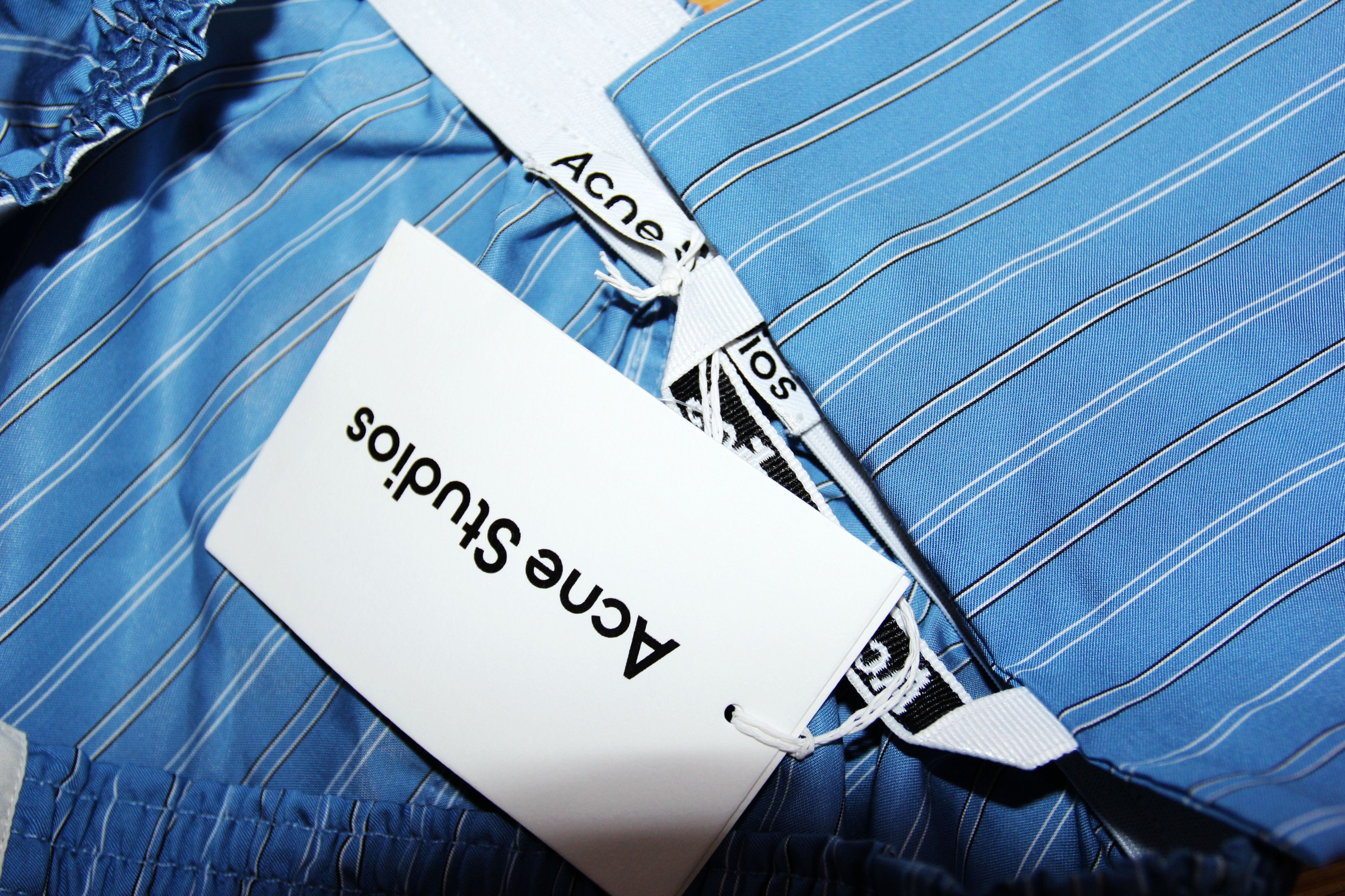 Acne Studios BNWT AW25 ACNE STUDIOS STRIPED COTTON SHORTS 48 Size US 32 / EU 48 - 8 Thumbnail