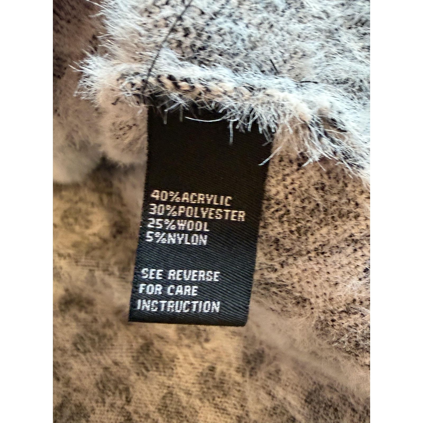 Other Cliche Coat Womens Large White Black Check Knit Button Front Size L / US 10 / IT 46 - 5 Thumbnail