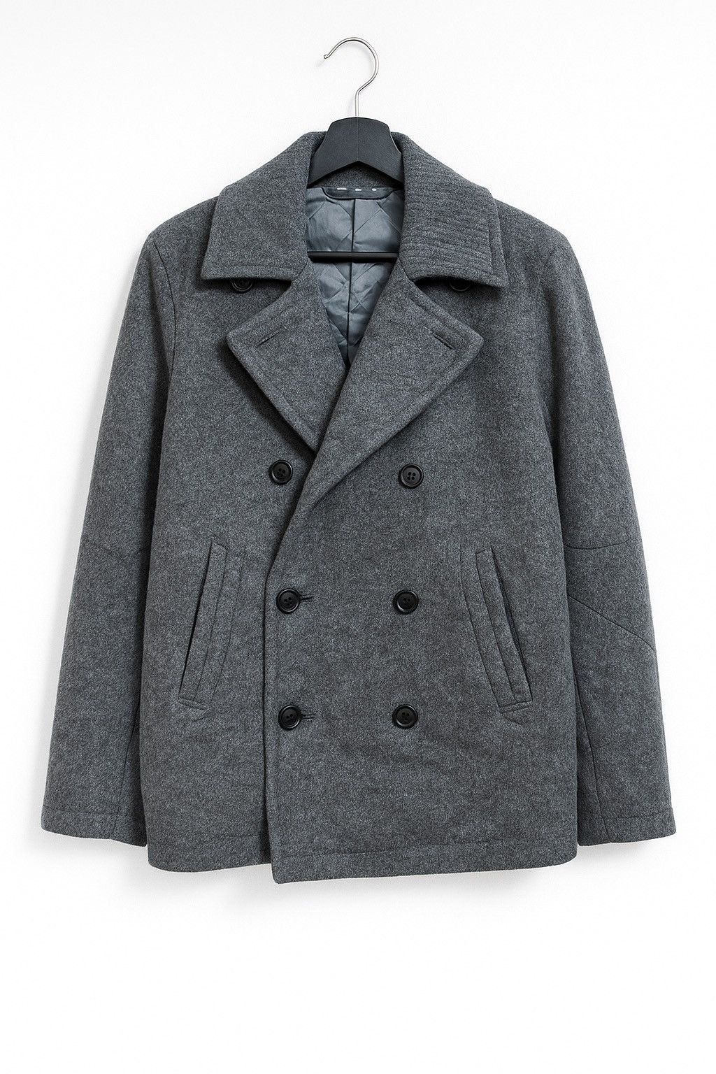 DKNY DKNY Charcoal Wool Peacoat | Women’s Double-Breasted Coat Size US S / EU 44-46 / 1 - 1 Thumbnail