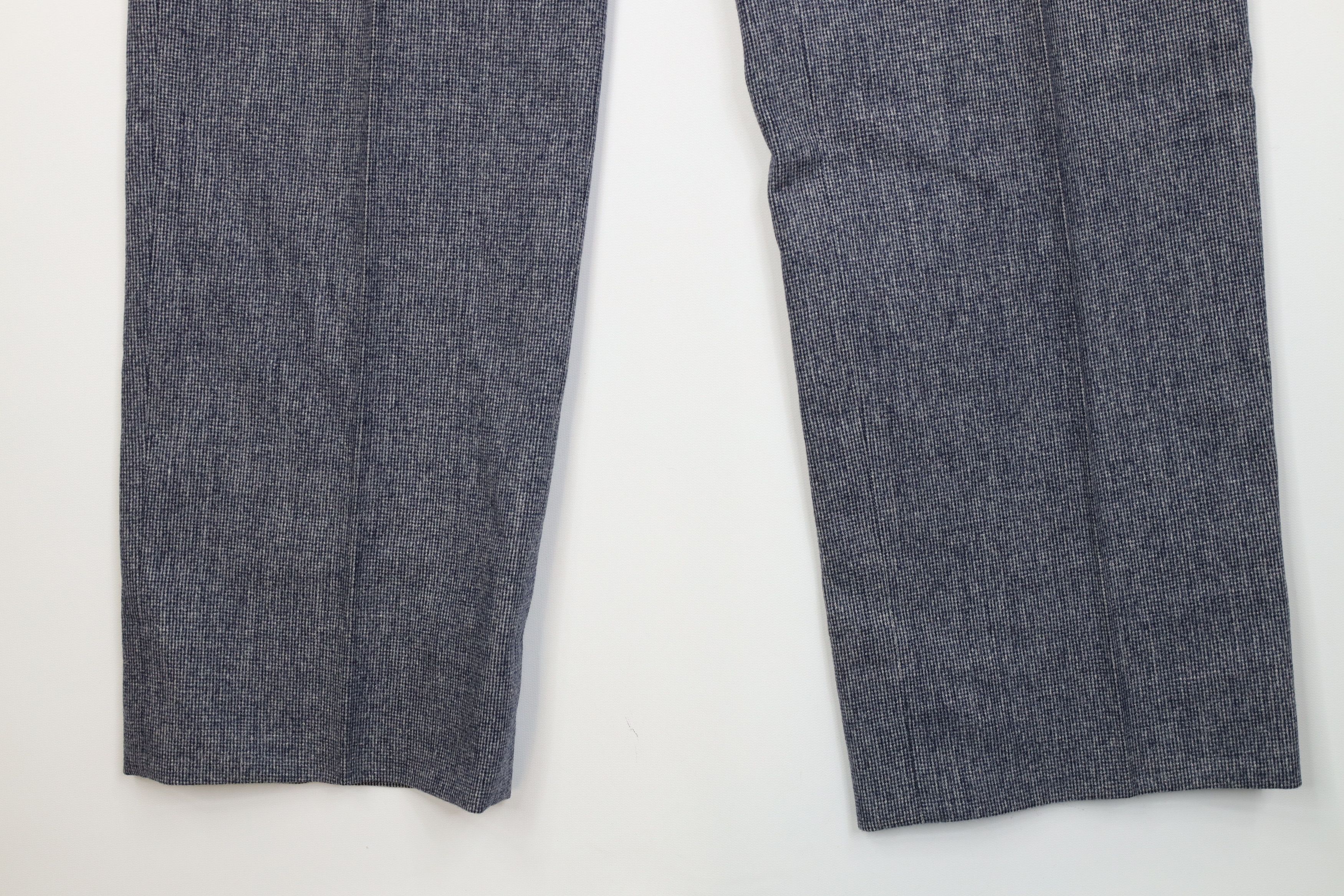 Vintage Vintage 70s Streetwear Knit Wide Leg Chino Pants Blue USA Size US 34 / EU 50 - 4 Thumbnail