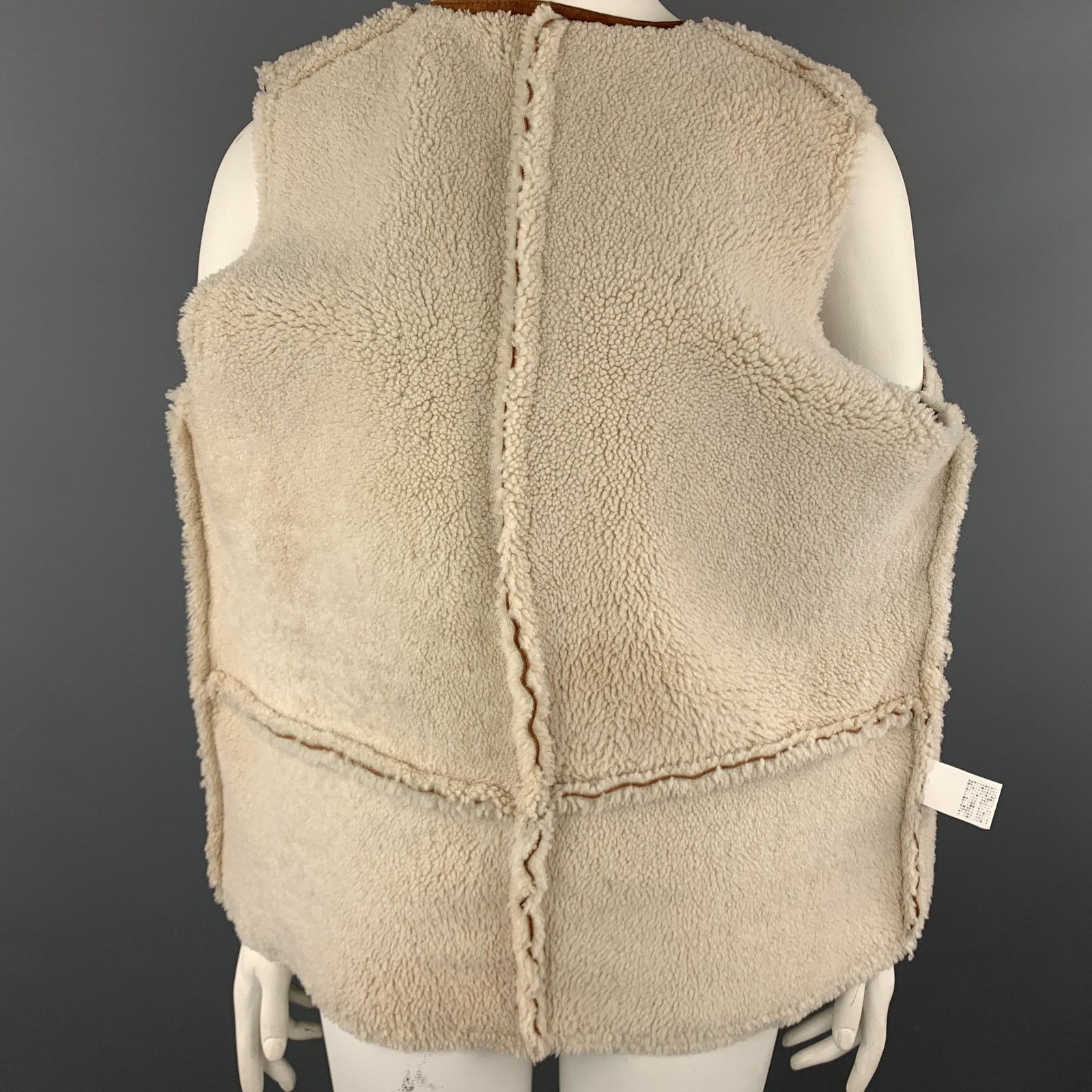 Other BEAMS Size XL Tan Suede Sheep Leather Shearling Vest Size XL / US 12-14 / IT 48-50 - 8 Thumbnail