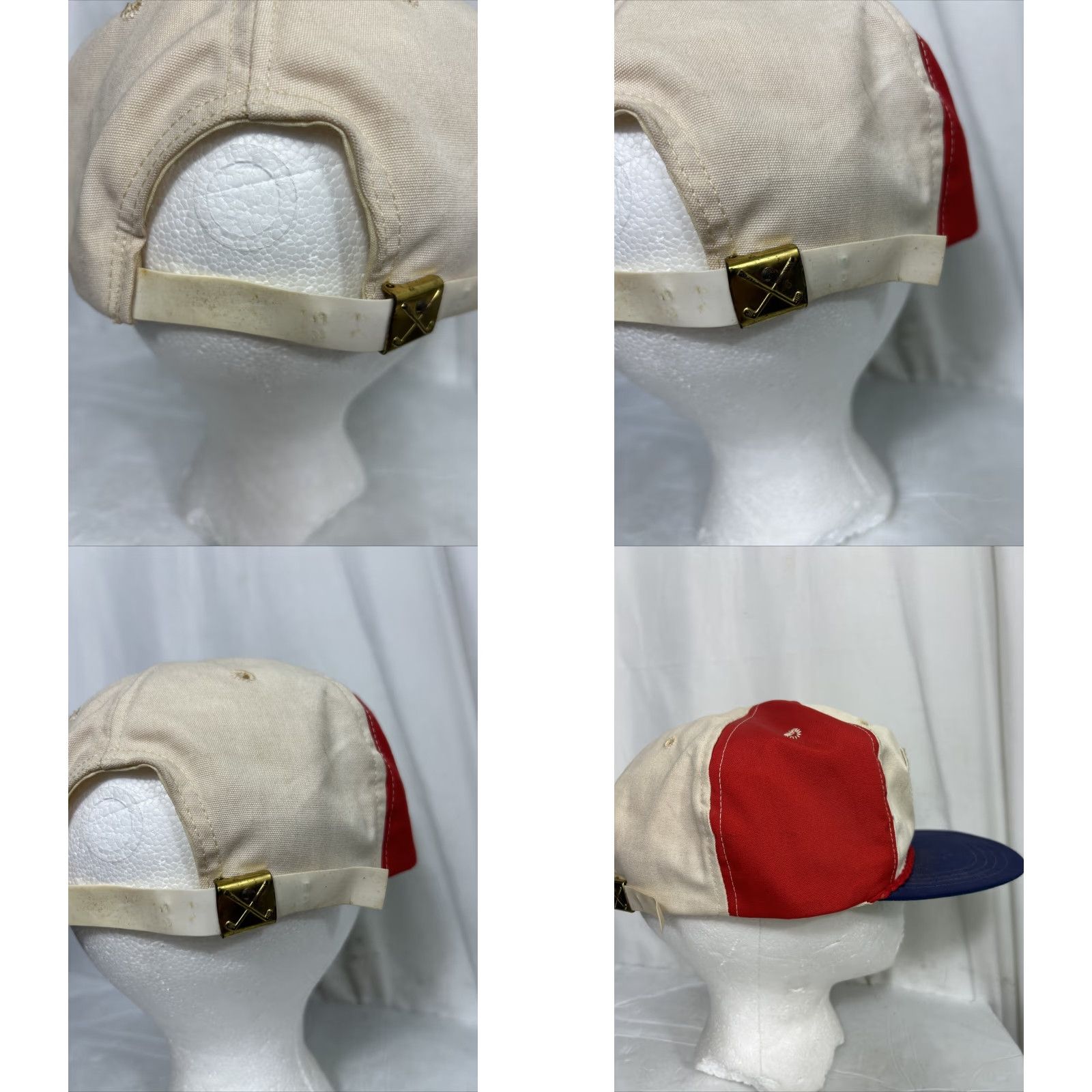 Vintage VINTAGE Town Talk Baseball Hat One Size Adjustable Blue White Red Cap Men Boys Mens Size ONE SIZE - 9 Thumbnail