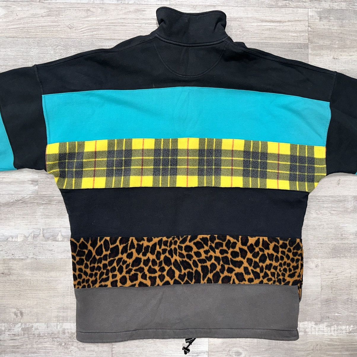 Balenciaga BALENCIAGA PATCHWORK FLEECE HALF ZIP SWEATSHIRT SIZE M Size US M / EU 48-50 / 2 - 5 Thumbnail