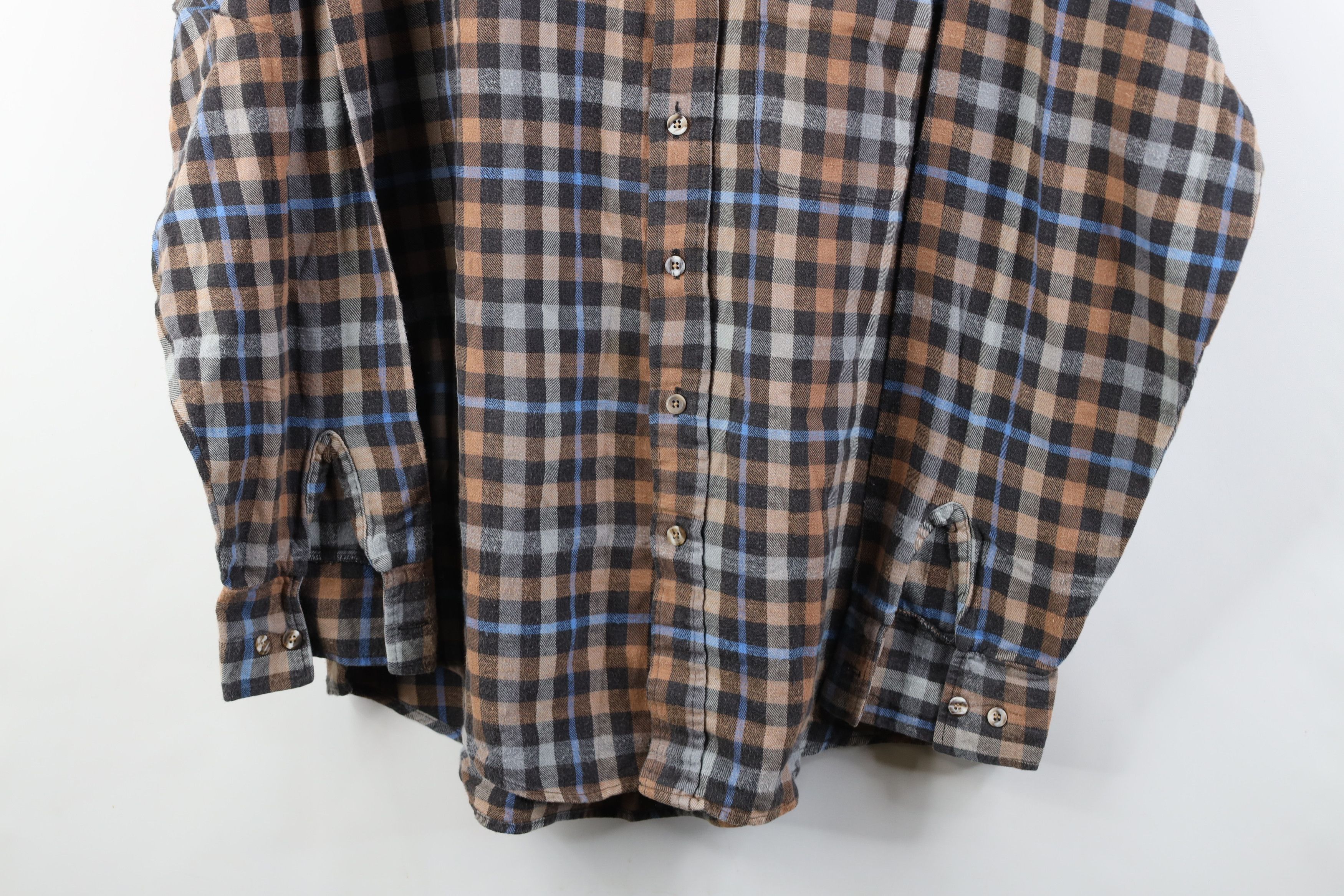 Vintage Vintage 70s Streetwear Flannel Collared Button Shirt Plaid Size US XL / EU 56 / 4 - 3 Thumbnail